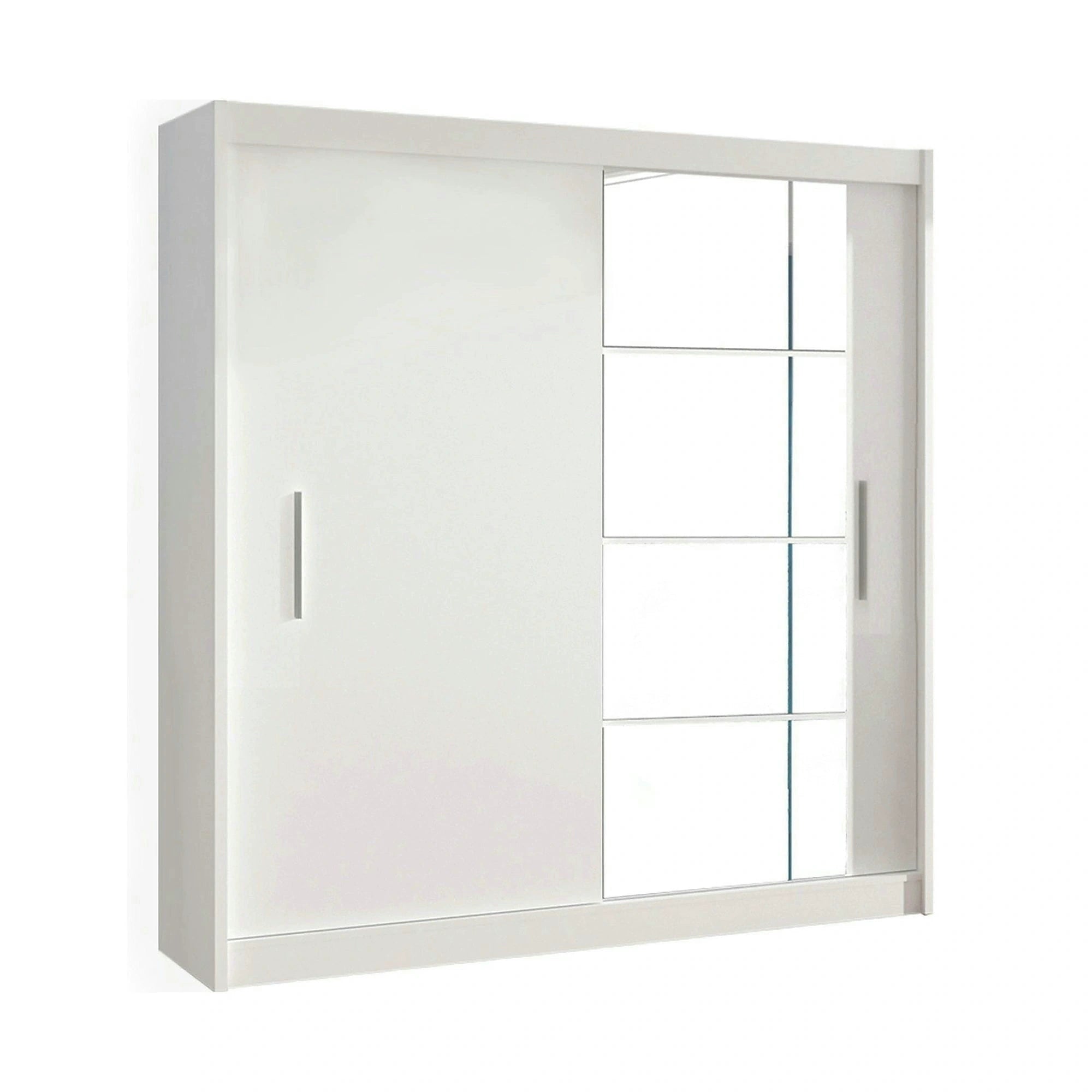 Dulap LOW, alb, DTD laminat, cu 2 usi, 180x61x215 cm