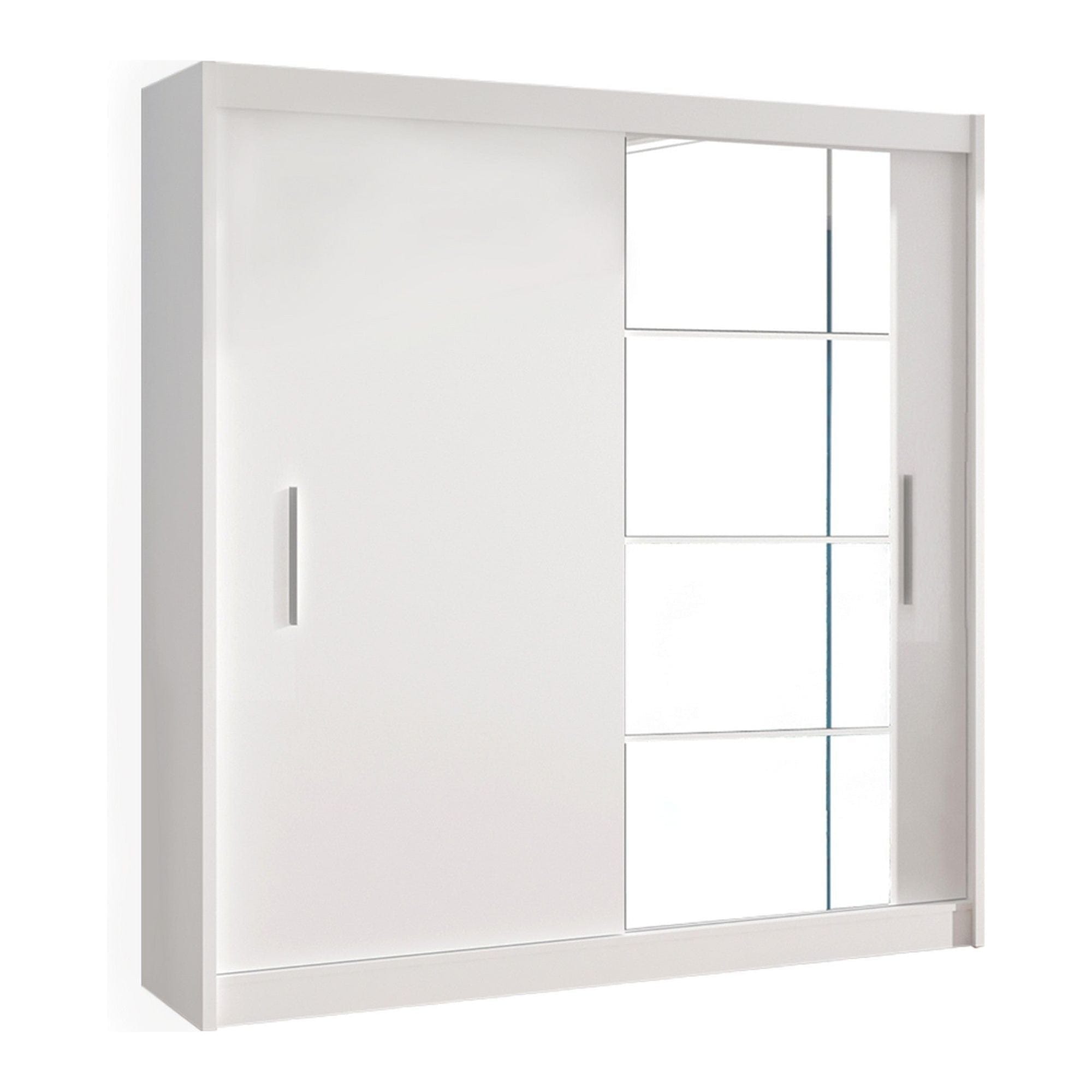 Dulap LOW, alb, DTD laminat, cu 2 usi, 180x61x215 cm