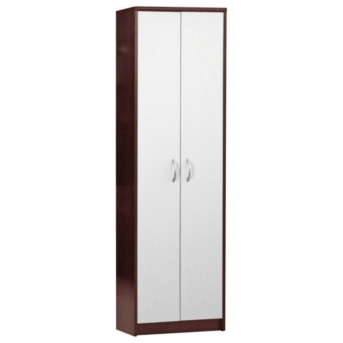Dulap MECKI, wenge/alb, DTD laminat, cu 2 usi, 55x26x190 cm