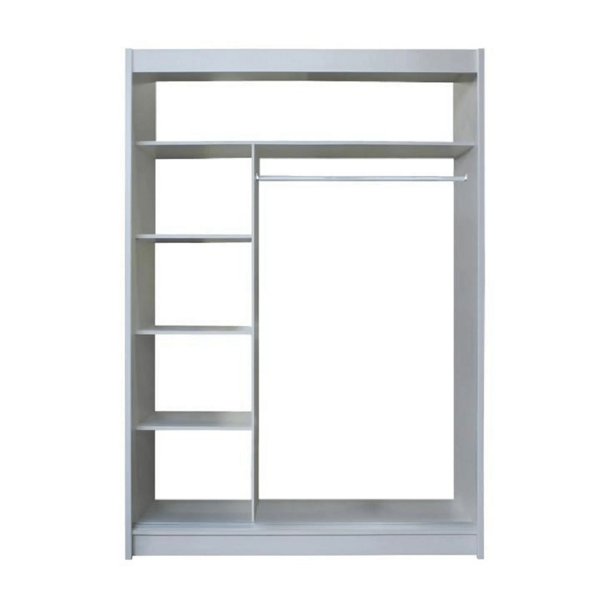 Dulap MERINA, alb/negru, PAL melaminat, cu 2 usi, 150x60x215 cm