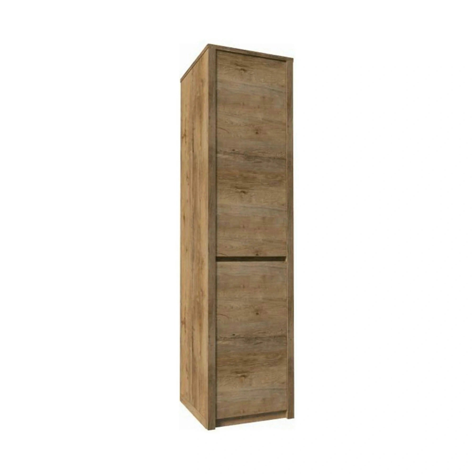 Dulap MONTANA S1D, stejar lefkas inchis, PAL melaminat, cu 2 usi, 50x43x197 cm