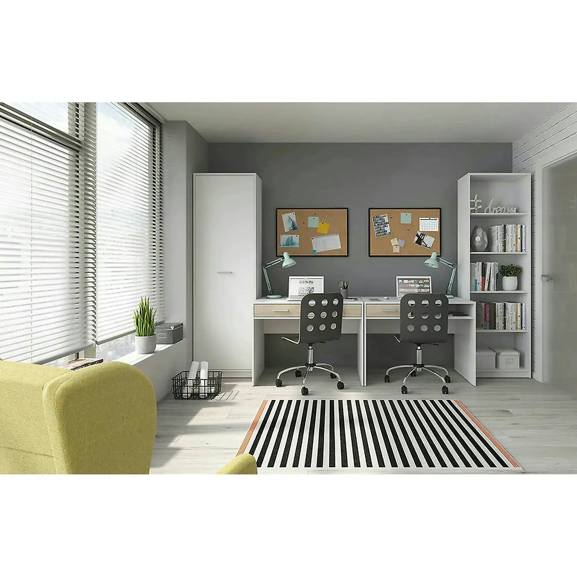 Dulap NEPO PLUS, alb, PAL, cu o usa, 60x34x197 cm