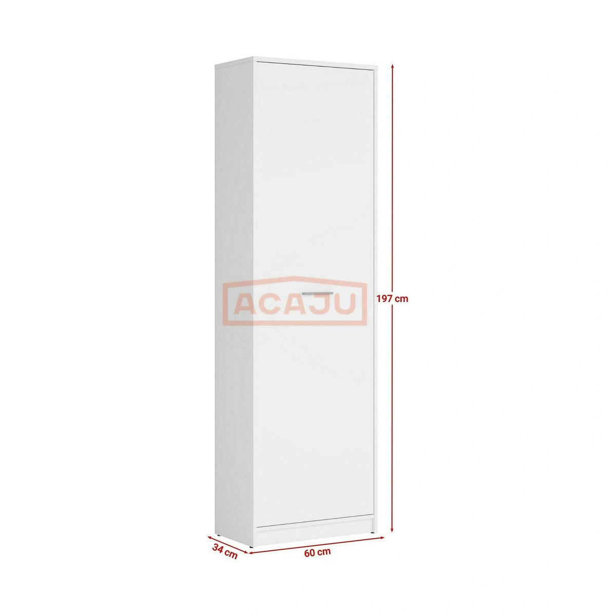 Dulap NEPO PLUS, alb, PAL, cu o usa, 60x34x197 cm