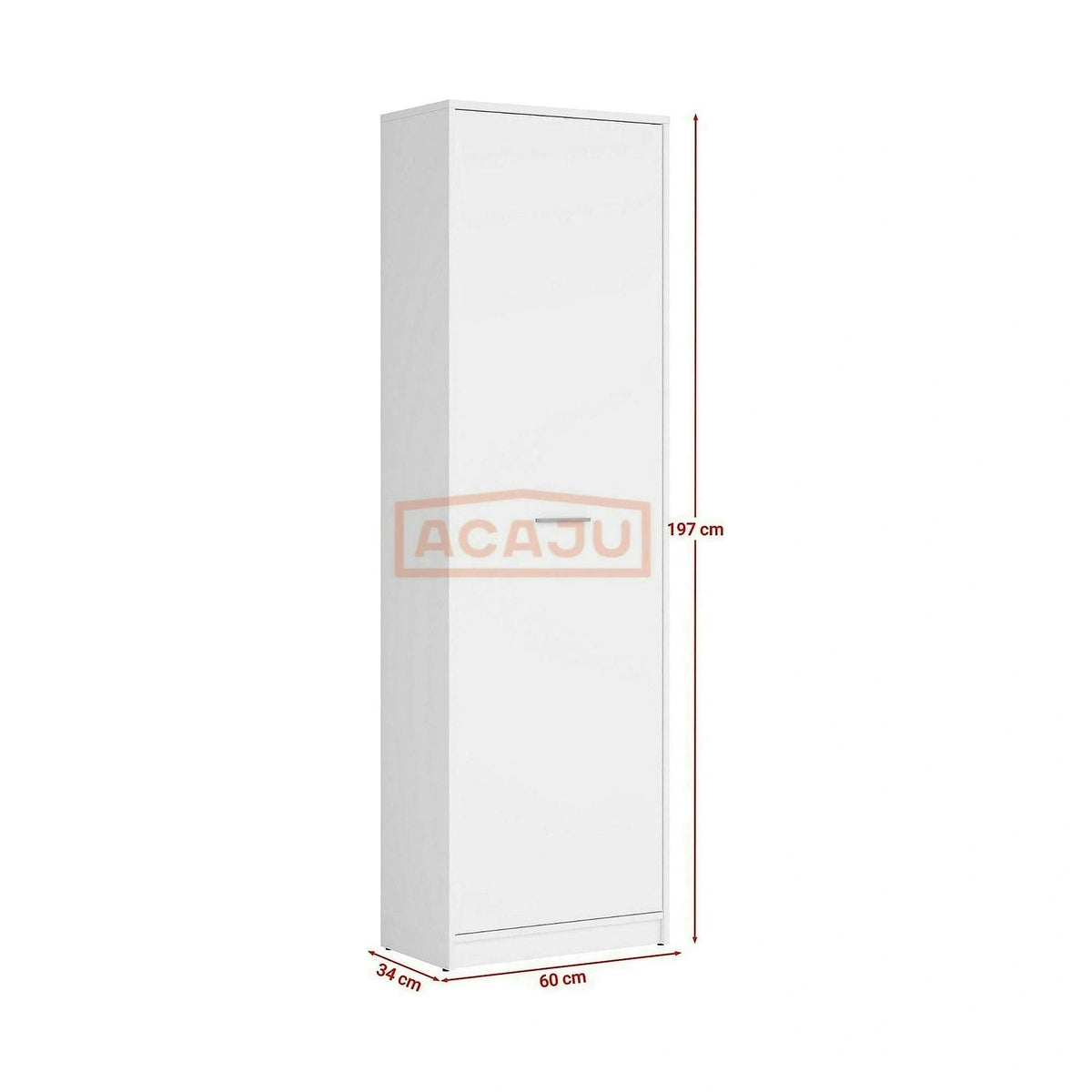 Dulap NEPO PLUS, alb, PAL, cu o usa, 60x34x197 cm