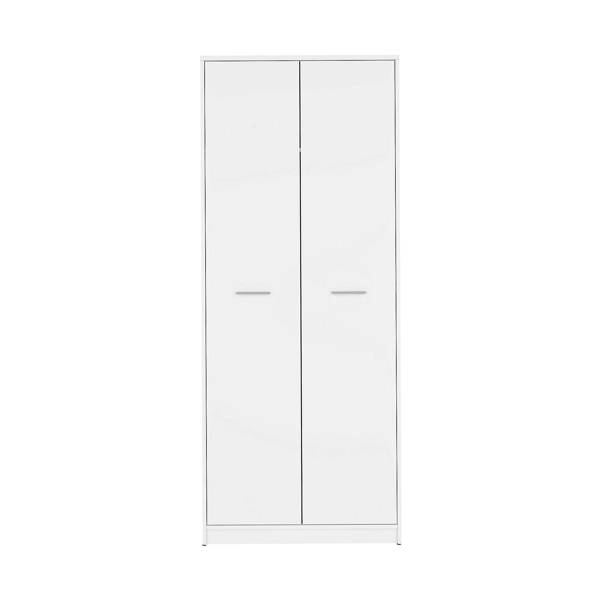 Dulap NEPO PLUS, alb, PAL laminat, cu 2 usi, 80x55x197 cm