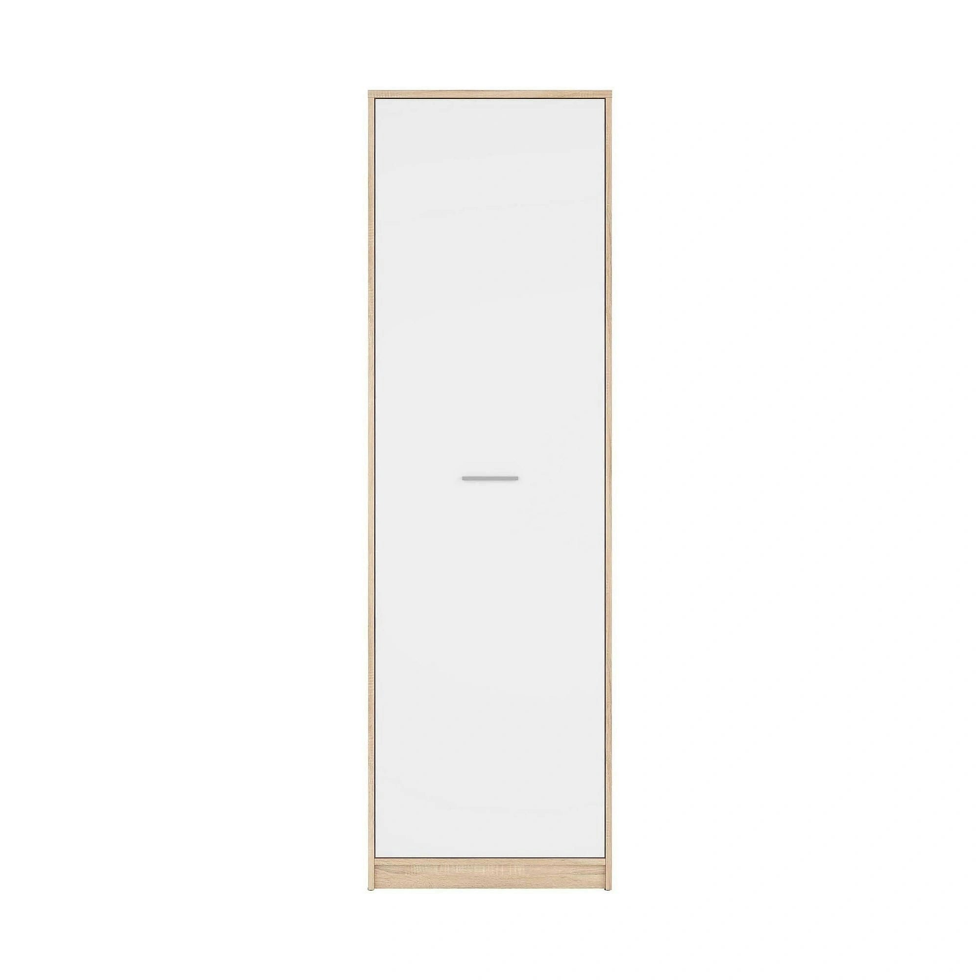 Dulap NEPO PLUS, alb/stejar sonoma, PAL, cu o usa, 60x34x197 cm