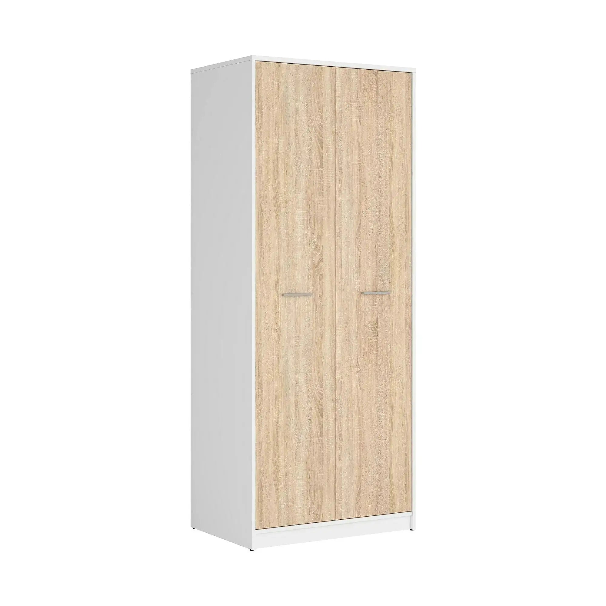 Dulap NEPO PLUS, stejar sonoma/alb, PAL, cu 2 usi, 80x55x197 cm