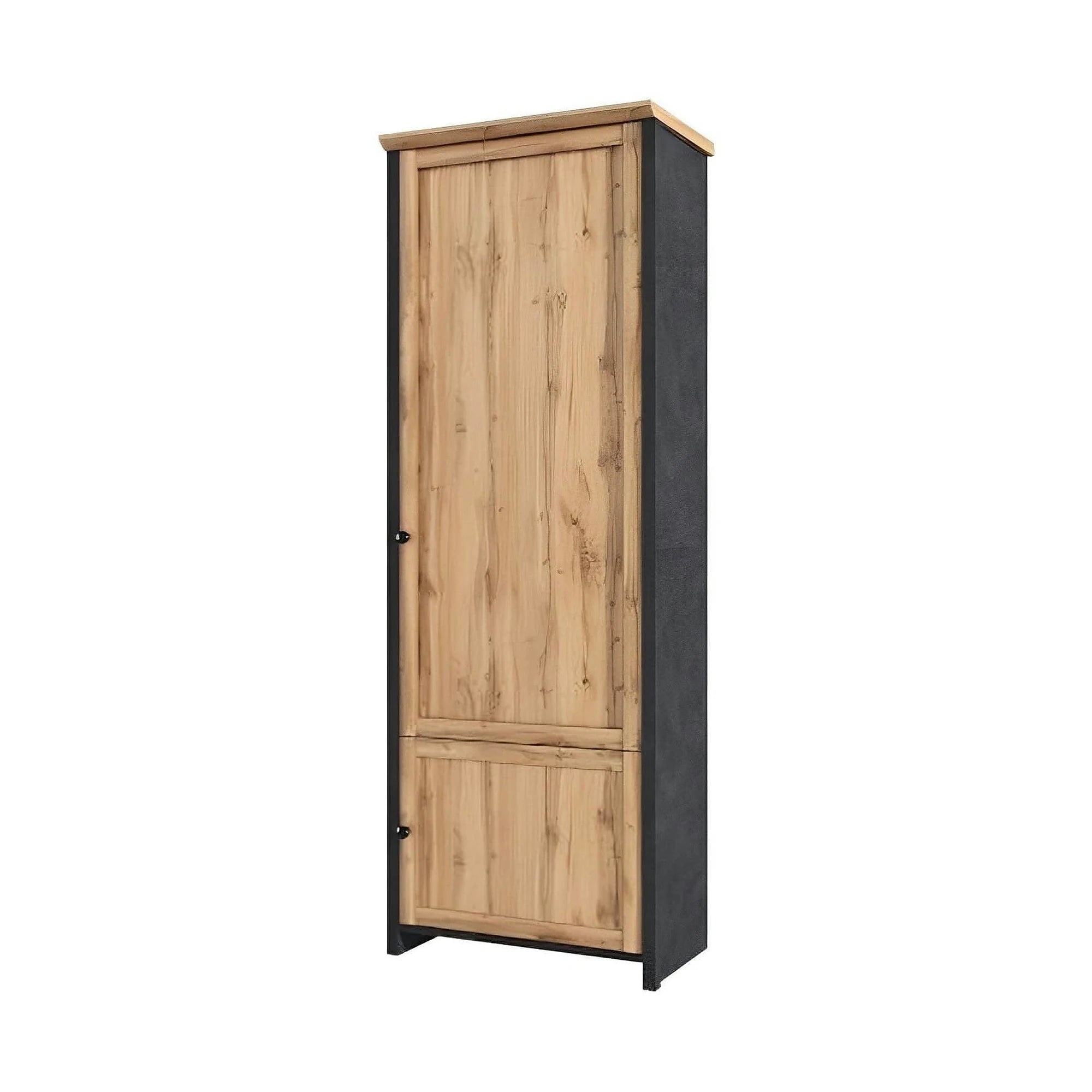 Dulap NICOLE, stejar wotan/gri antracit, PAL laminat, cu 2 usi, 71x42x200 cm