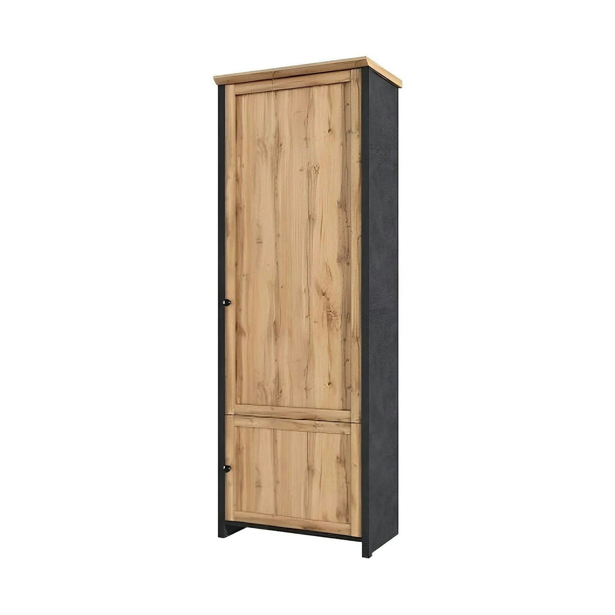 Dulap NICOLE, stejar wotan/gri antracit, PAL laminat, cu 2 usi, 71x42x200 cm