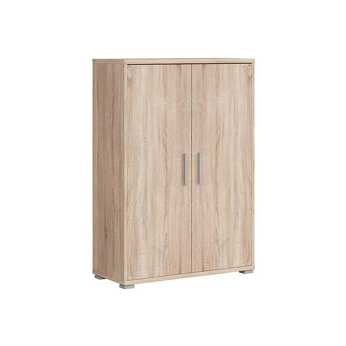 Dulap OFFICE, stejar sonoma, PAL laminat, cu 2 usi, 80x35x114 cm