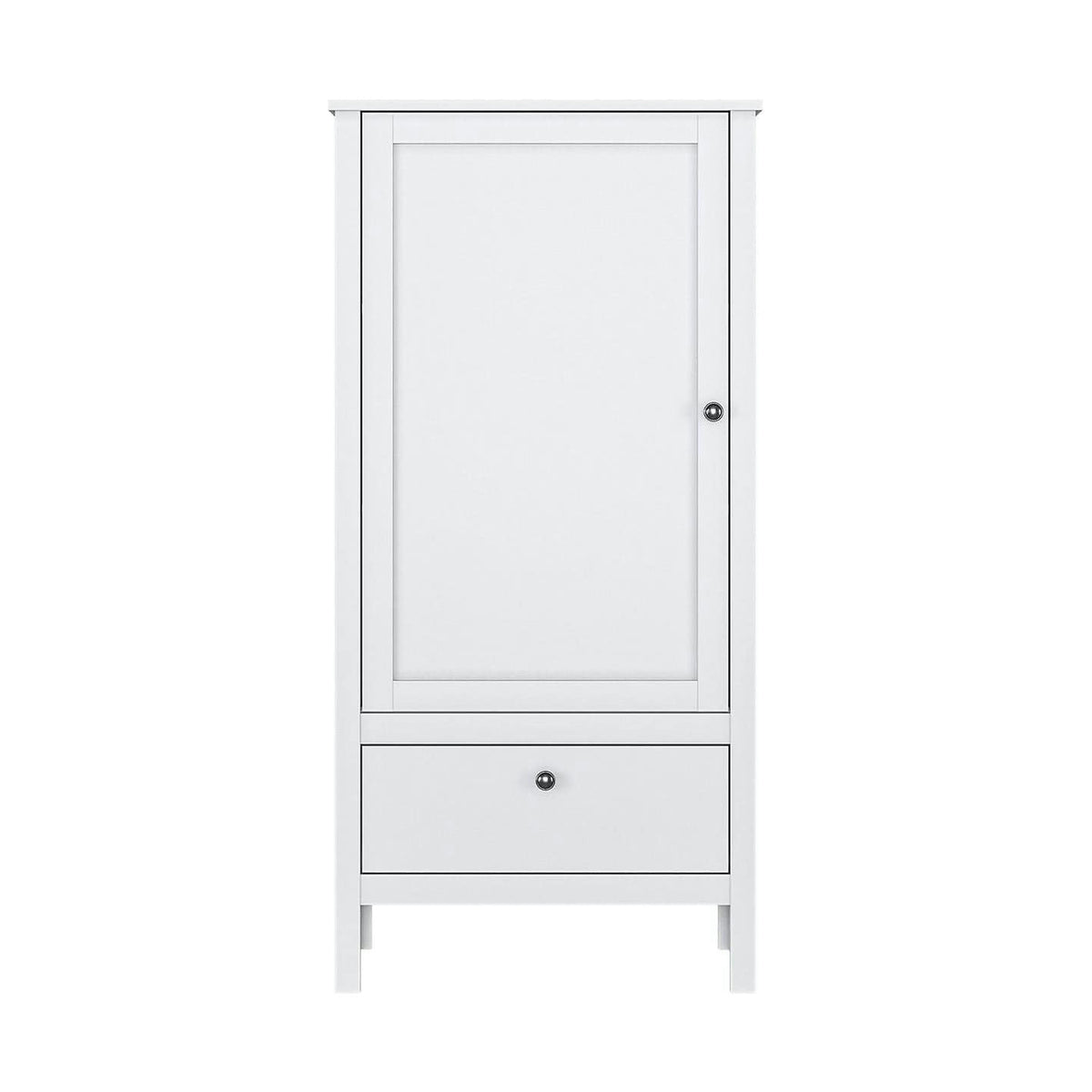 Dulap OLE, alb, PAL laminat, cu o usa si un sertar, 65x37x135 cm