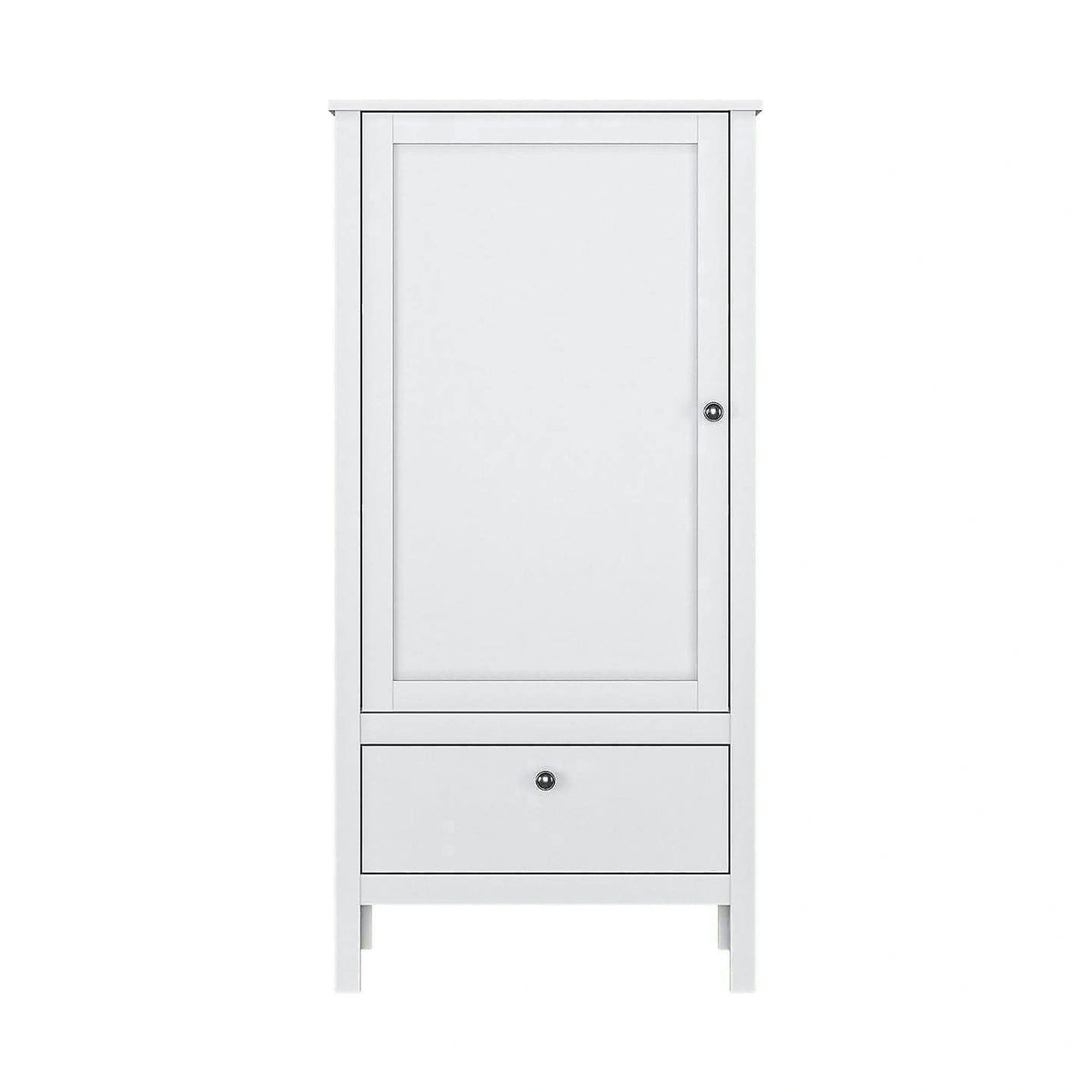 Dulap OLE, alb, PAL laminat, cu o usa si un sertar, 65x37x135 cm