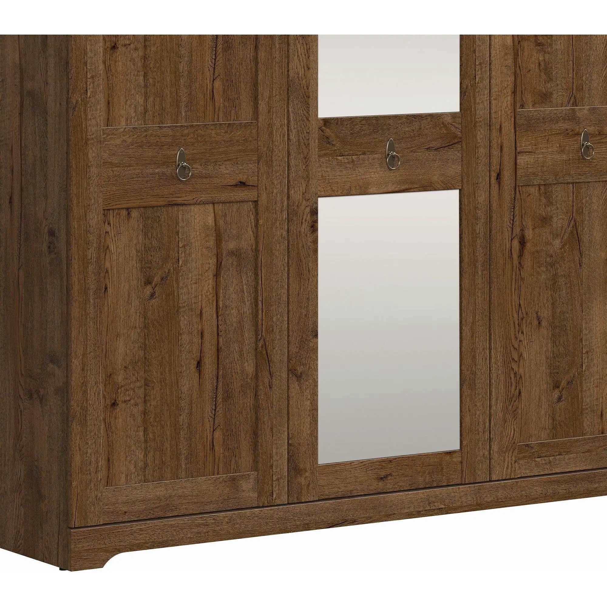 Dulap PATRAS, stejar april, PAL, cu 3 usi, 153x59x208 cm