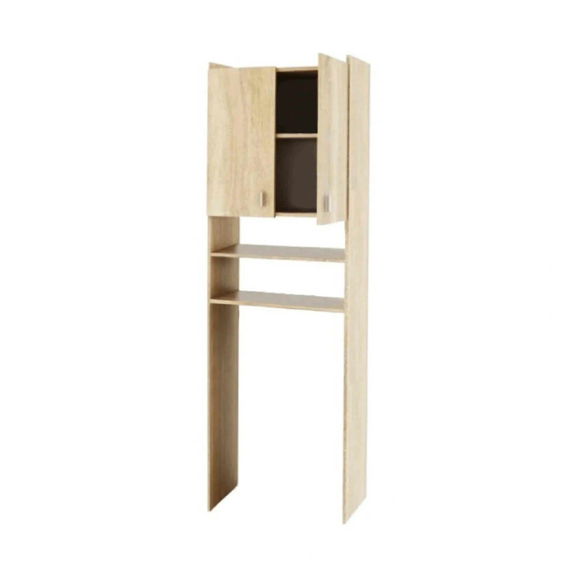 Dulap pentru masina de spalat NATALI, stejar sonoma, PAL melaminat, cu 2 usi, 64x32x190 cm