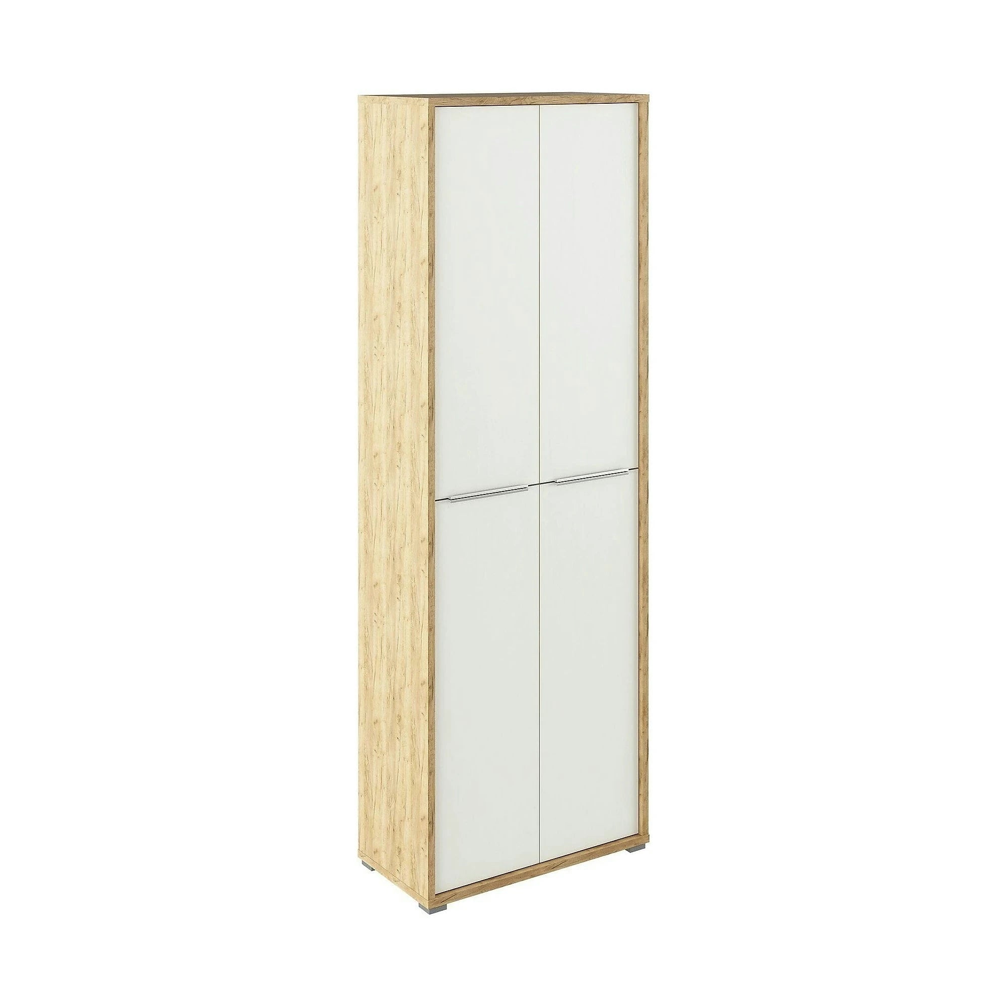 Dulap RIOMA TIP 05, stejar artisan/alb, DTD laminat, cu 4 usi, 75x38x218 cm