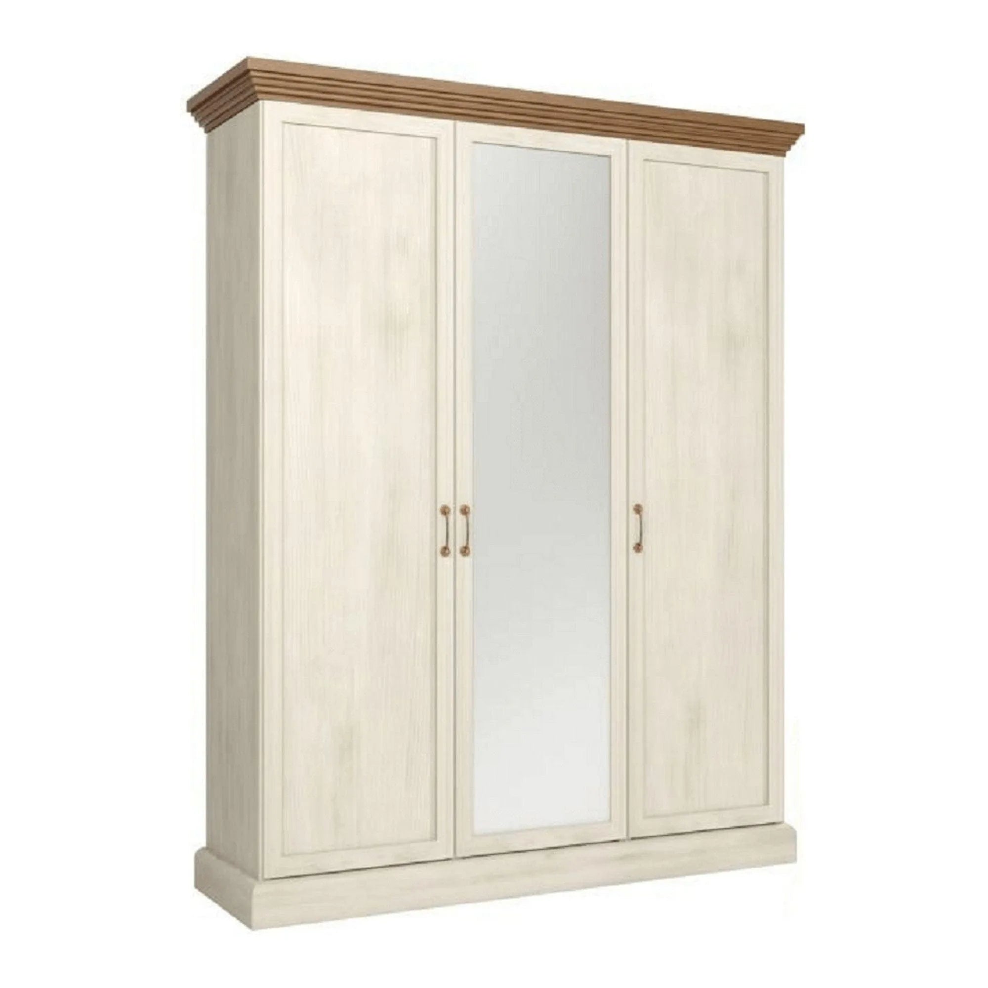 Dulap ROYAL S3D, pin nordic/stejar salbatic, PAL melaminat, cu 3 usi, 154x60x197 cm