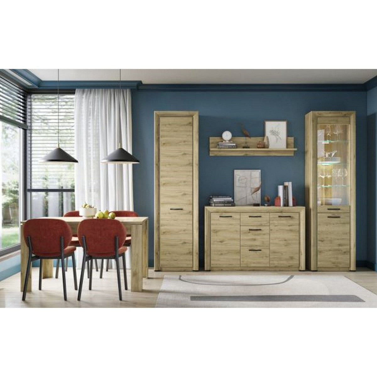 Dulap SAPORI, stejar navarra, PAL laminat, cu o usa, 60x36x217 cm