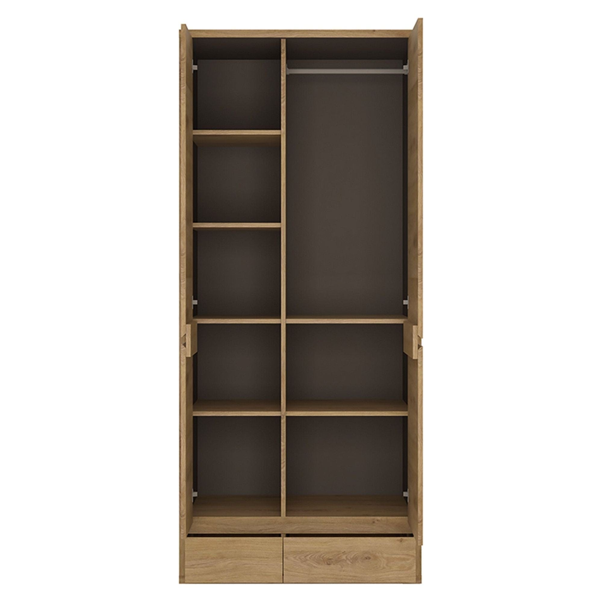 Dulap SHELDON TIP 20, stejar, PAL laminat, cu 2 usi si 2 sertare, 86x58x197 cm