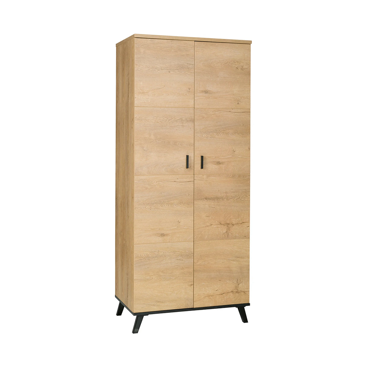 Dulap SIRAN TYPE 1, stejar lefkas, DTD laminat, cu 2 usi, 81x55x191 cm