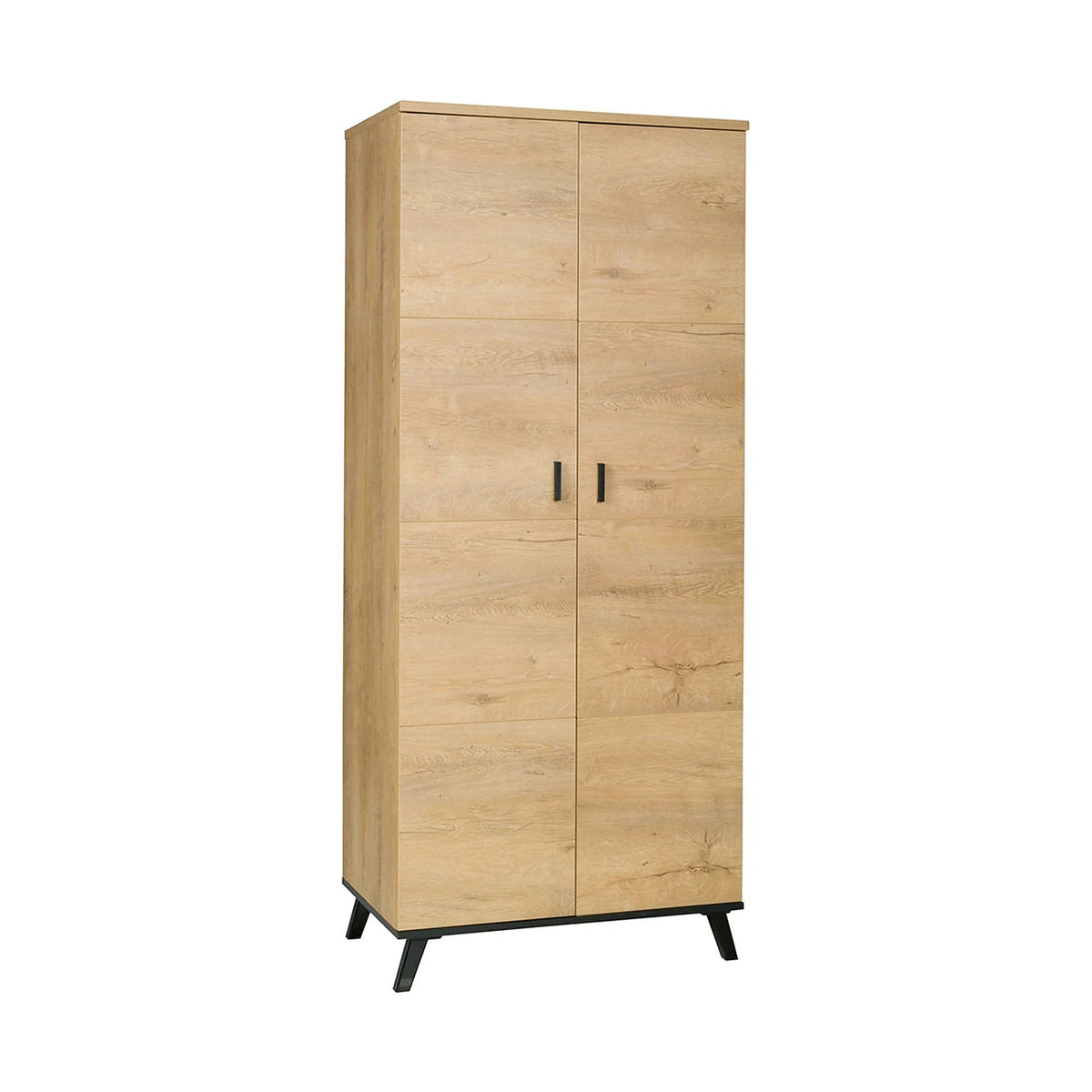 Dulap SIRAN TYPE 1, stejar lefkas, DTD laminat, cu 2 usi, 81x55x191 cm