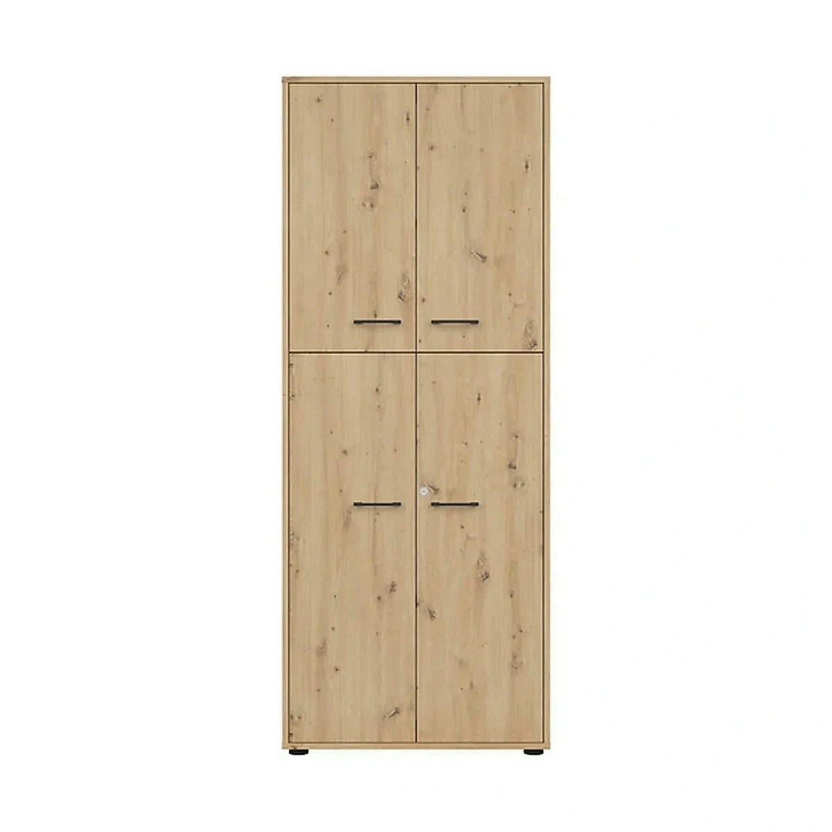 Dulap SPACE OFFICE, stejar artisan, PAL laminat, cu 4 usi, 80x37x203 cm