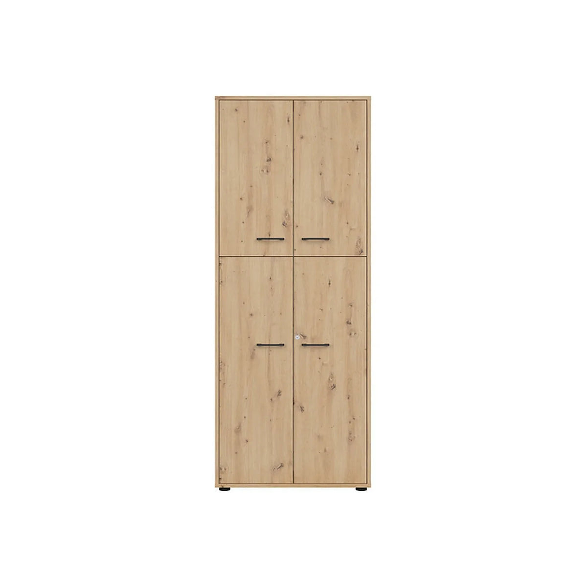 Dulap SPACE OFFICE, stejar artisan, PAL laminat, cu 4 usi, 80x37x203 cm
