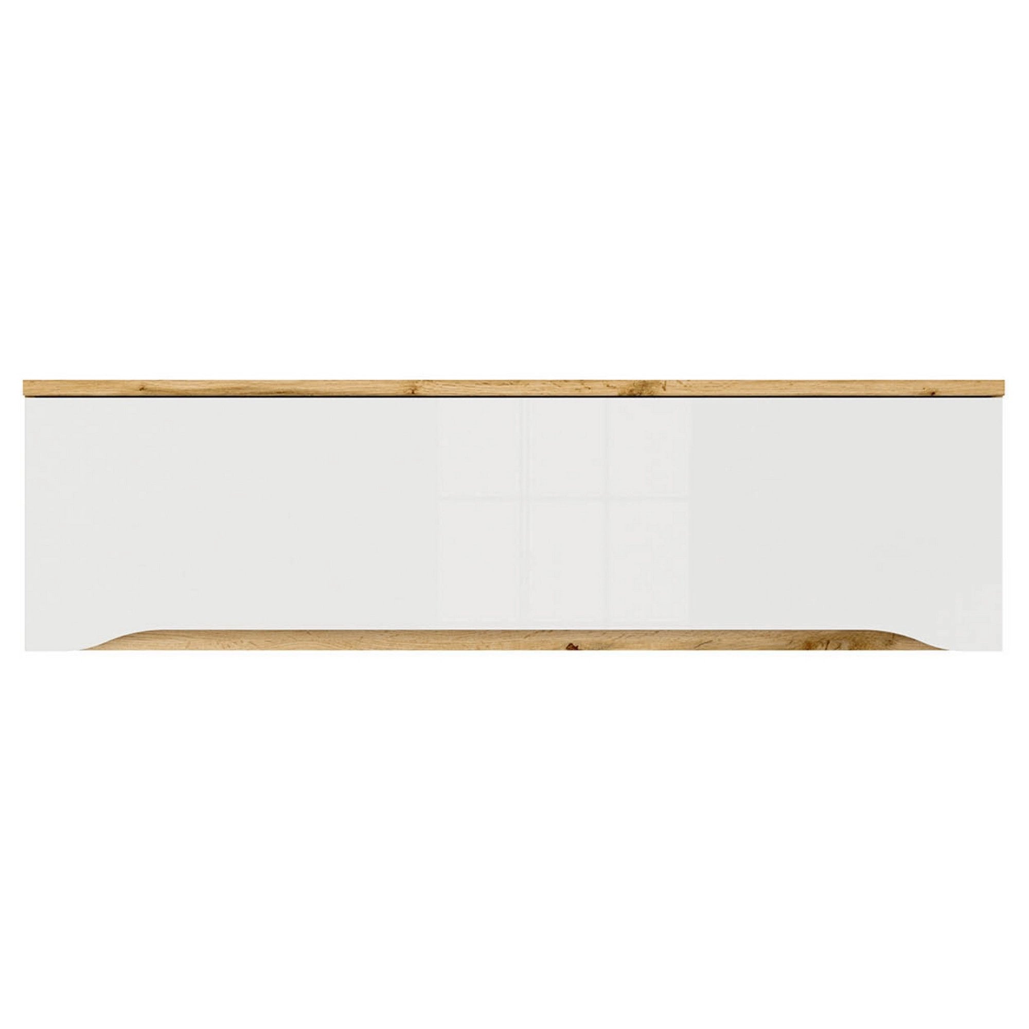 Dulap suspendat NUIS, stejar wotan/alb lucios, PAL, 135x29x38 cm