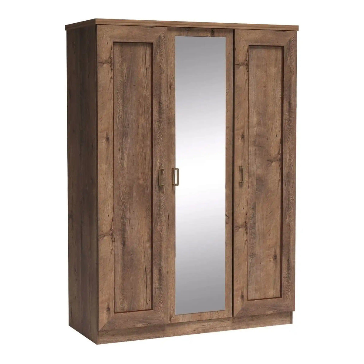 Dulap TEDY Typ T15, stejar lefkas, PAL melaminat, cu 3 usi, 135x57x190 cm