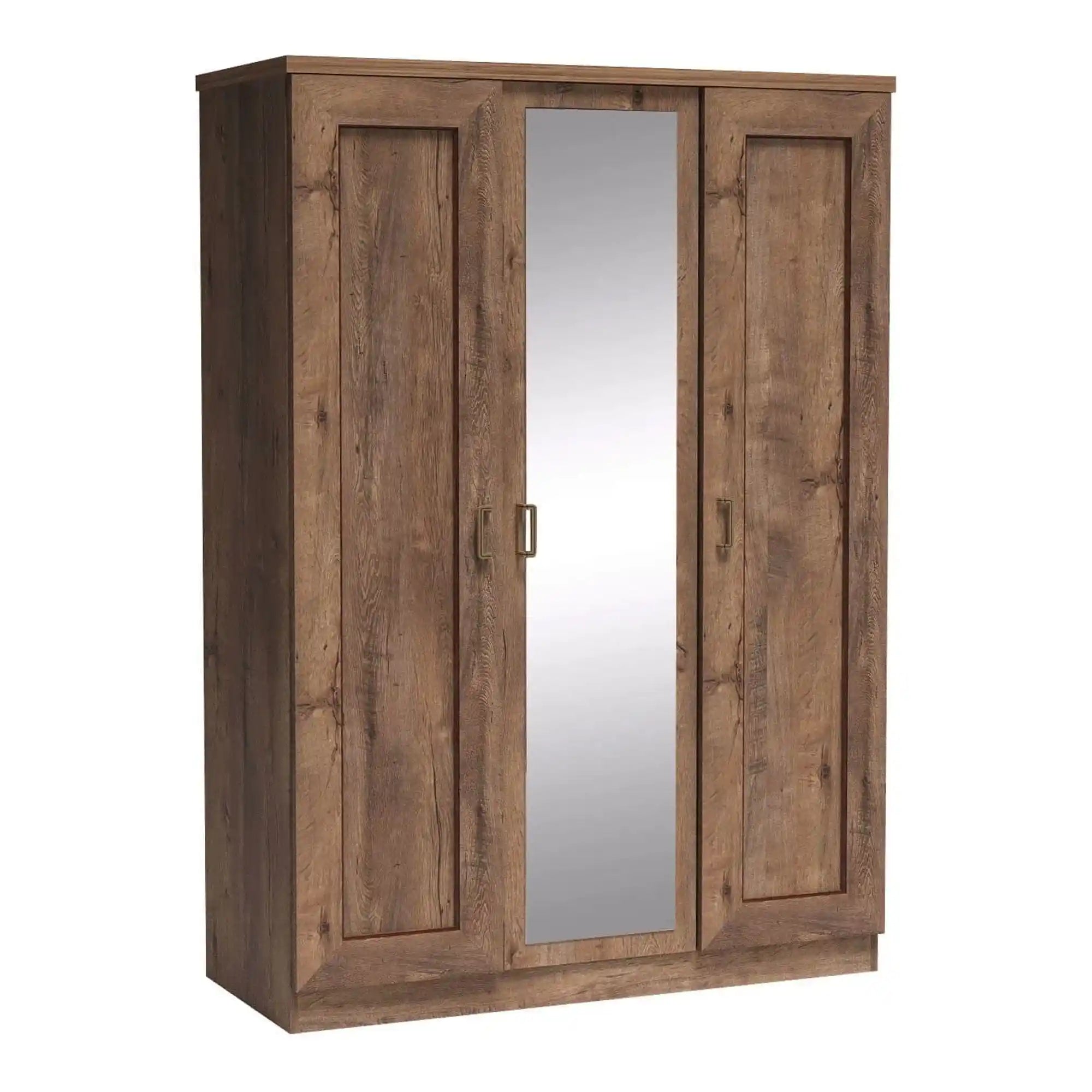 Dulap TEDY Typ T15, stejar lefkas, PAL melaminat, cu 3 usi, 135x57x190 cm