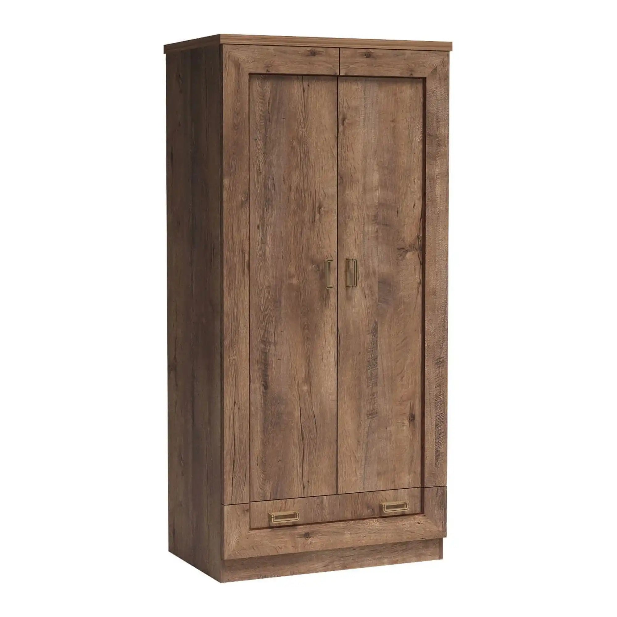 Dulap TEDY Typ T7, stejar lefkas, PAL melaminat, cu 2 usi, 90x57x190 cm