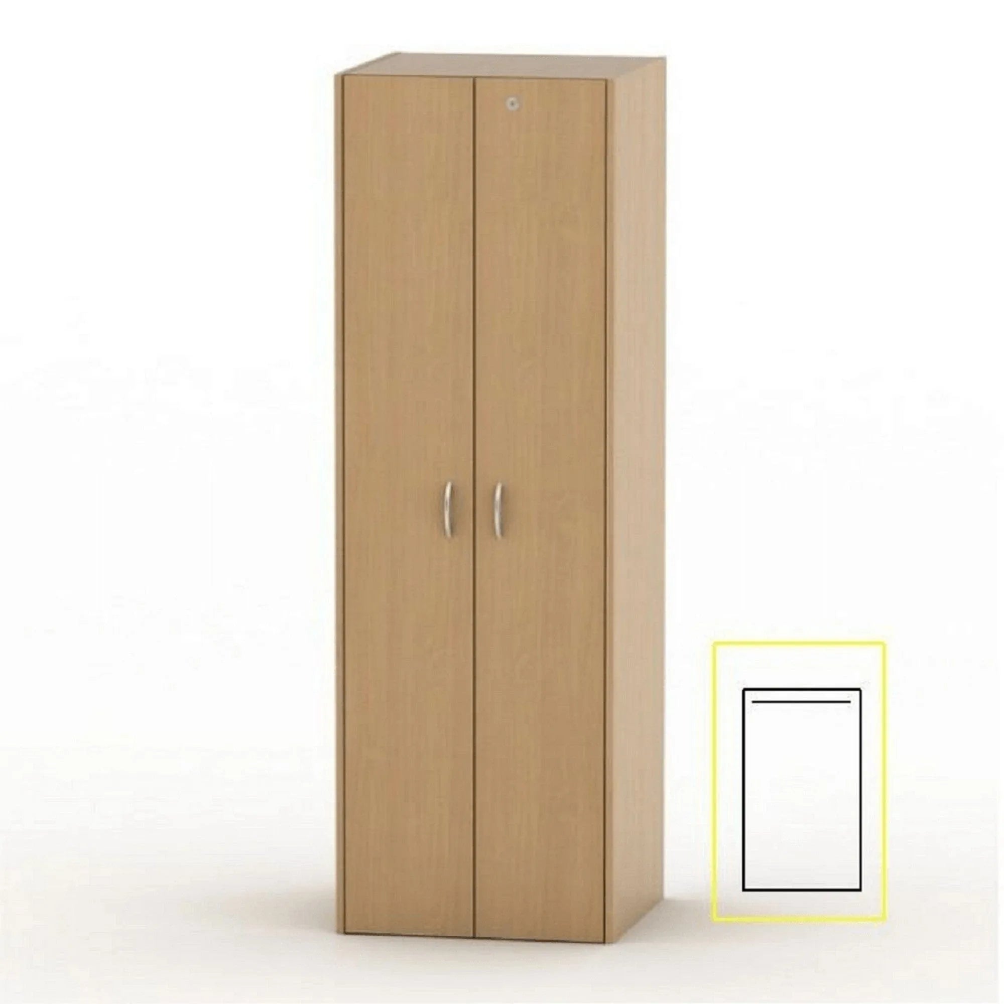 Dulap TEMPO ASISTENT NEW 006, stejar sonoma, PAL melaminat, cu 2 usi, 57x34x175 cm