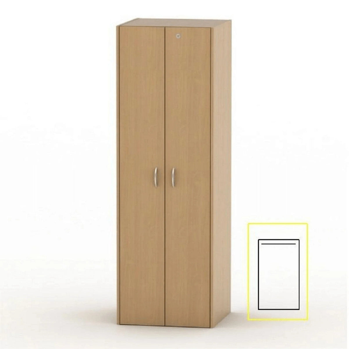 Dulap TEMPO ASISTENT NEW 006, stejar sonoma, PAL melaminat, cu 2 usi, 57x34x175 cm