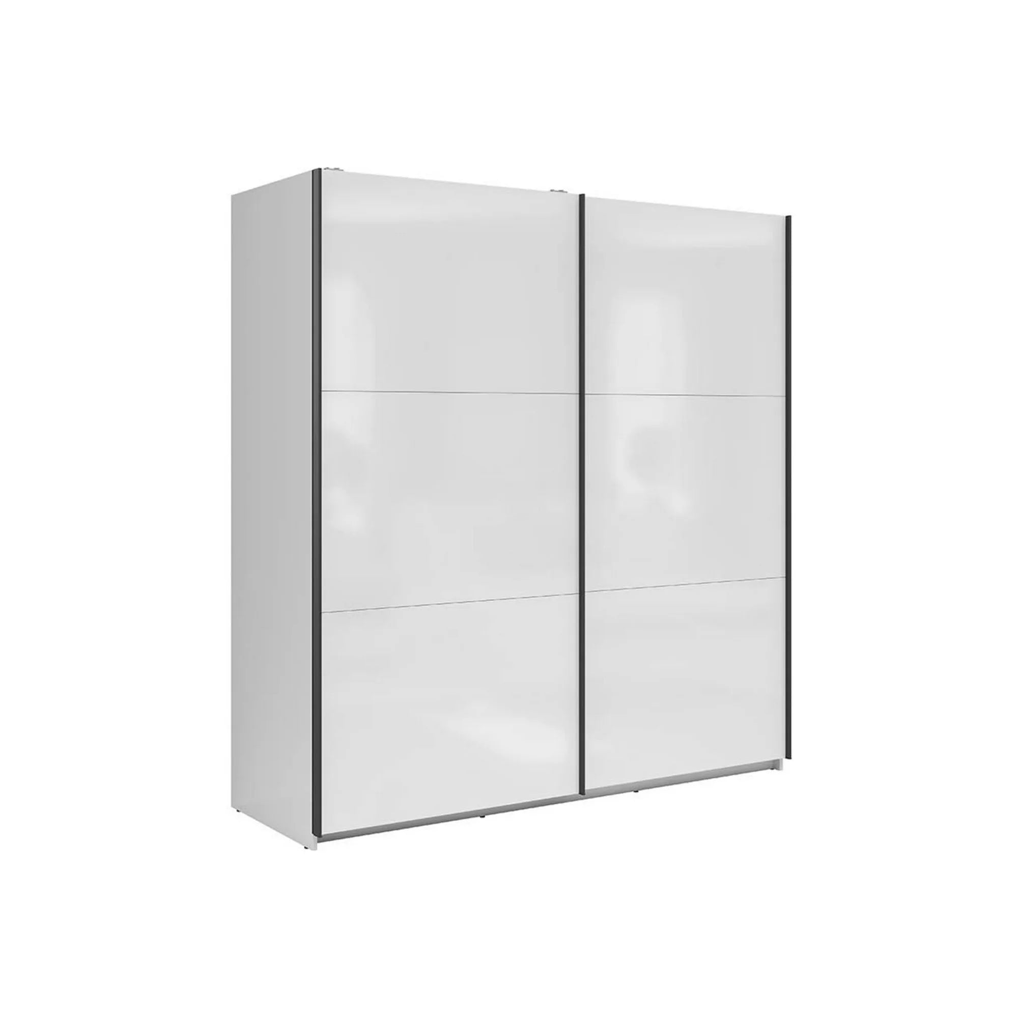 Dulap TETRIX, alb lucios, PAL, cu 2 usi, 183x60x196 cm