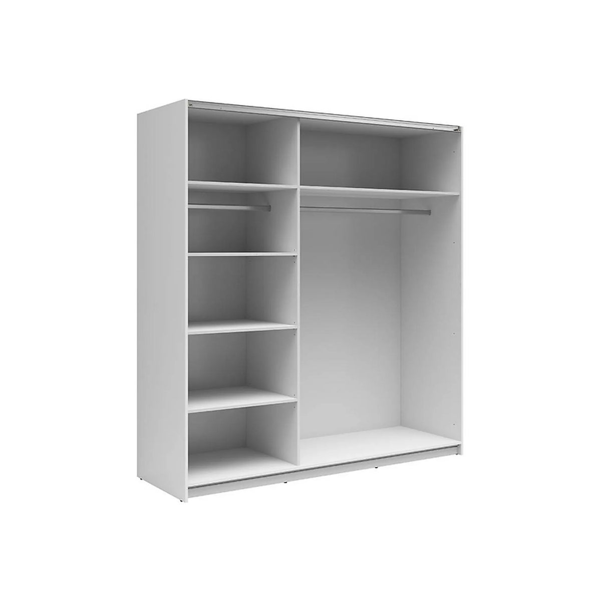 Dulap TETRIX, alb lucios, PAL, cu 2 usi si oglinzi, 183x60x196 cm