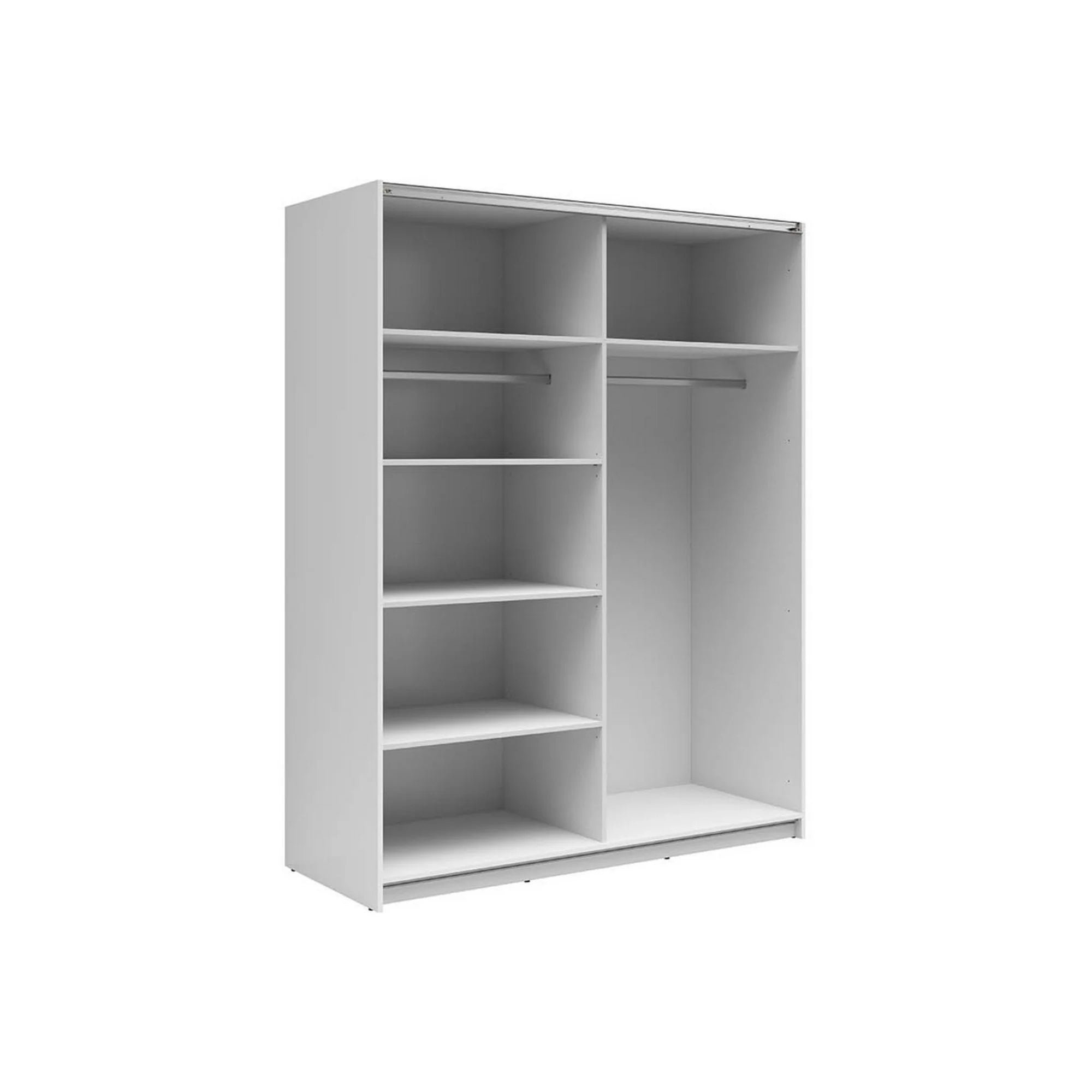 Dulap TETRIX, alb lucios/stejar sonoma, PAL, cu 2 usi, 154x60x196 cm