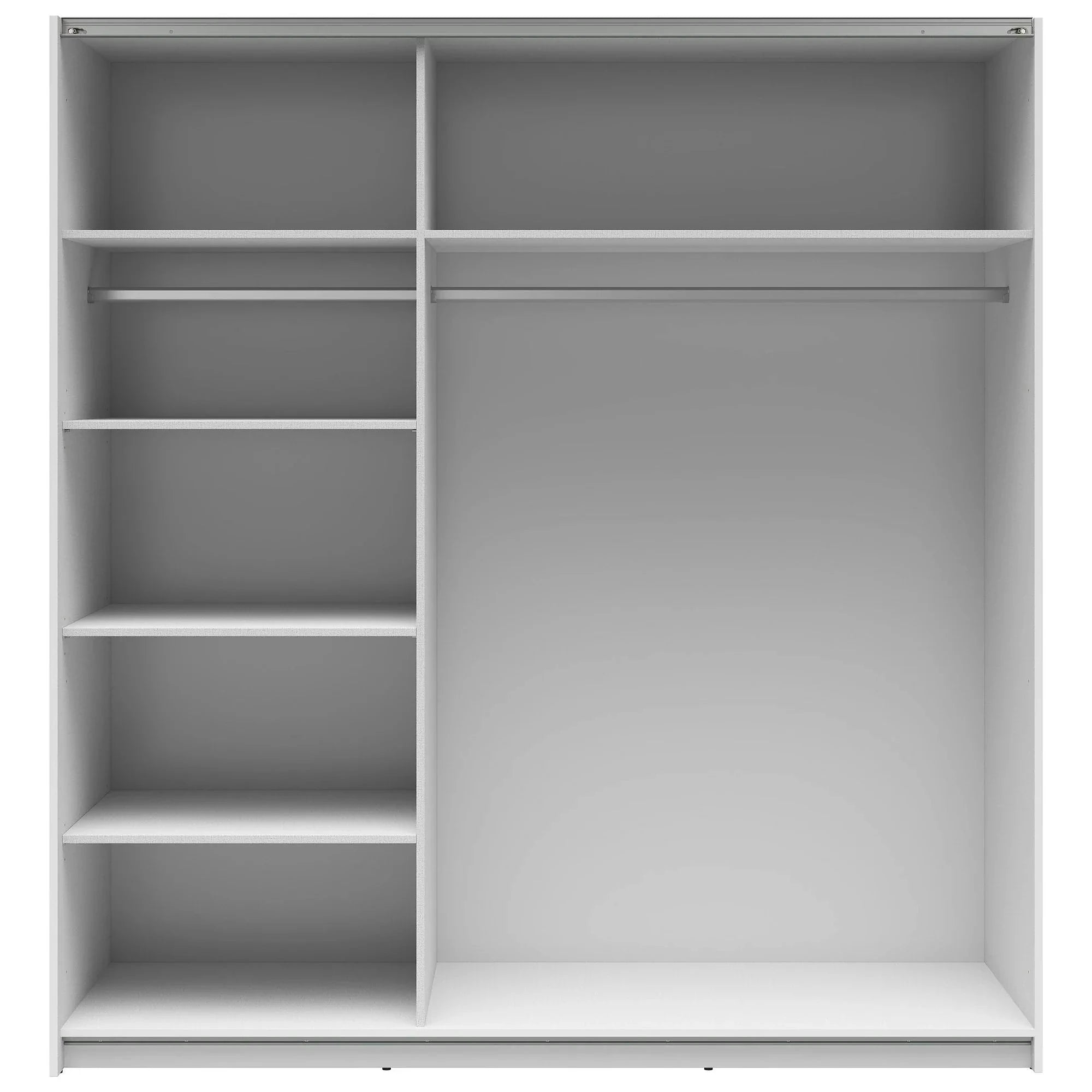 Dulap TETRIX, alb lucios/stejar wotan, PAL, cu 2 usi, 183x60x196 cm