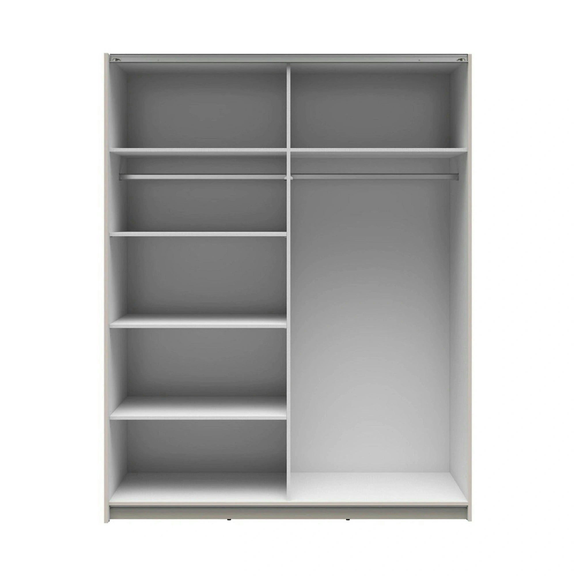 Dulap TETRIX, casmir, PAL, cu 2 usi si oglinzi, 183x60x196 cm