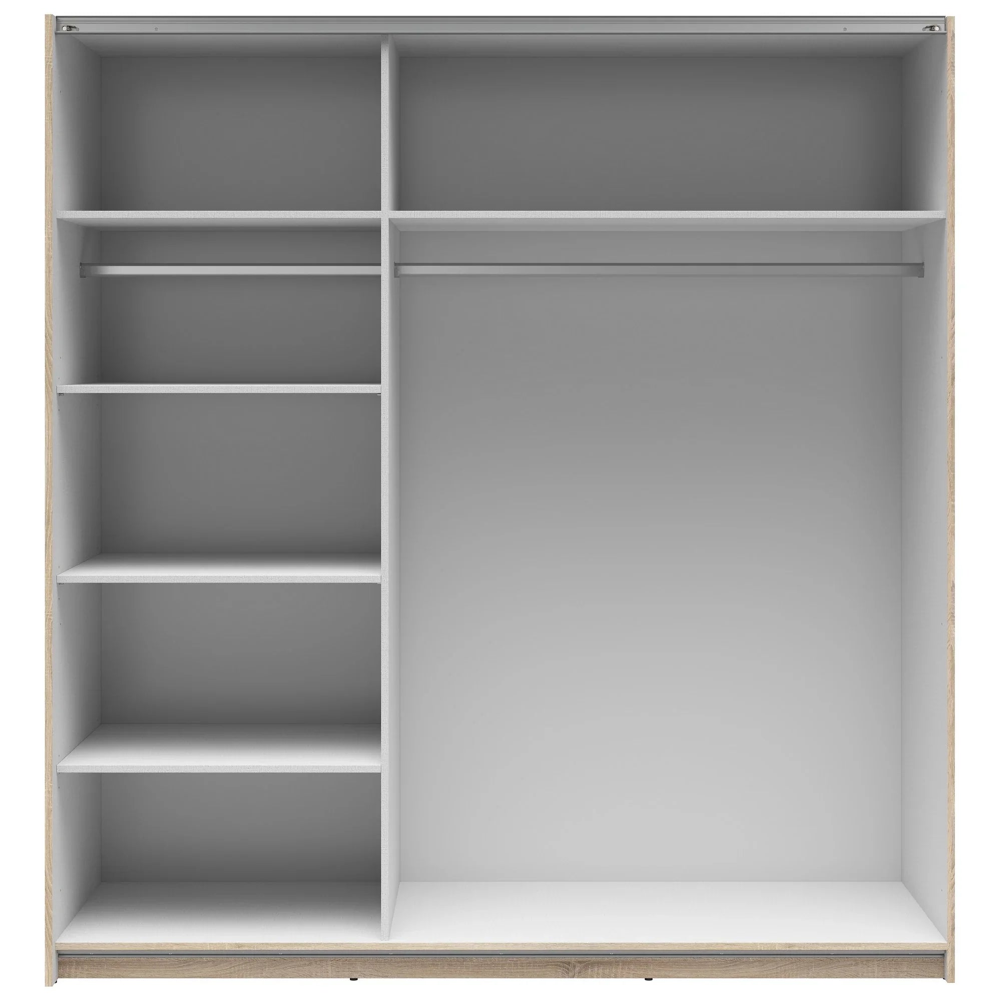 Dulap TETRIX, stejar sonoma/alb lucios, PAL, cu 2 usi, 183x60x196 cm