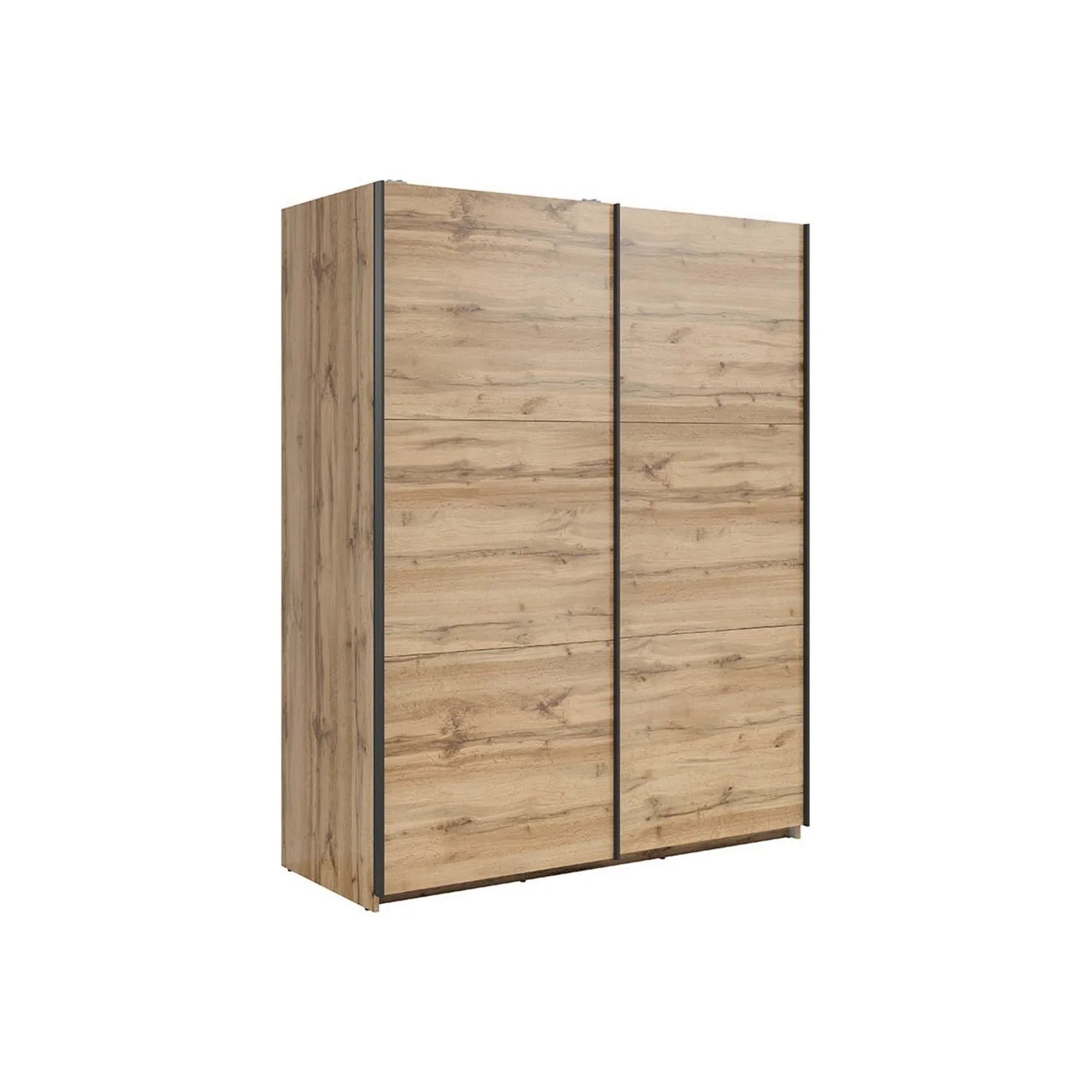 Dulap TETRIX, stejar wotan, PAL, cu 2 usi, 154x60x196 cm