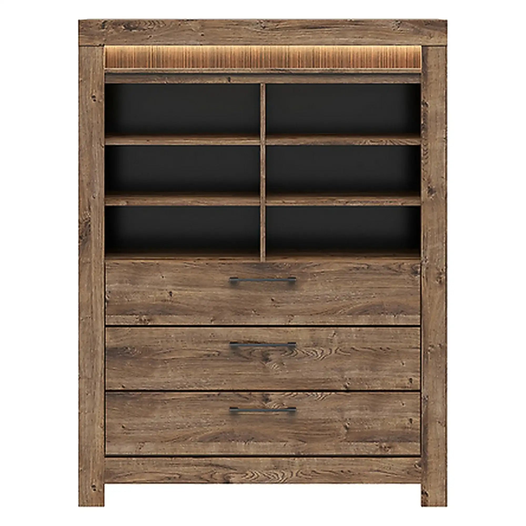 Dulap TORIN, stejar ribbeck, PAL, cu 3 sertare, 114x45x150 cm