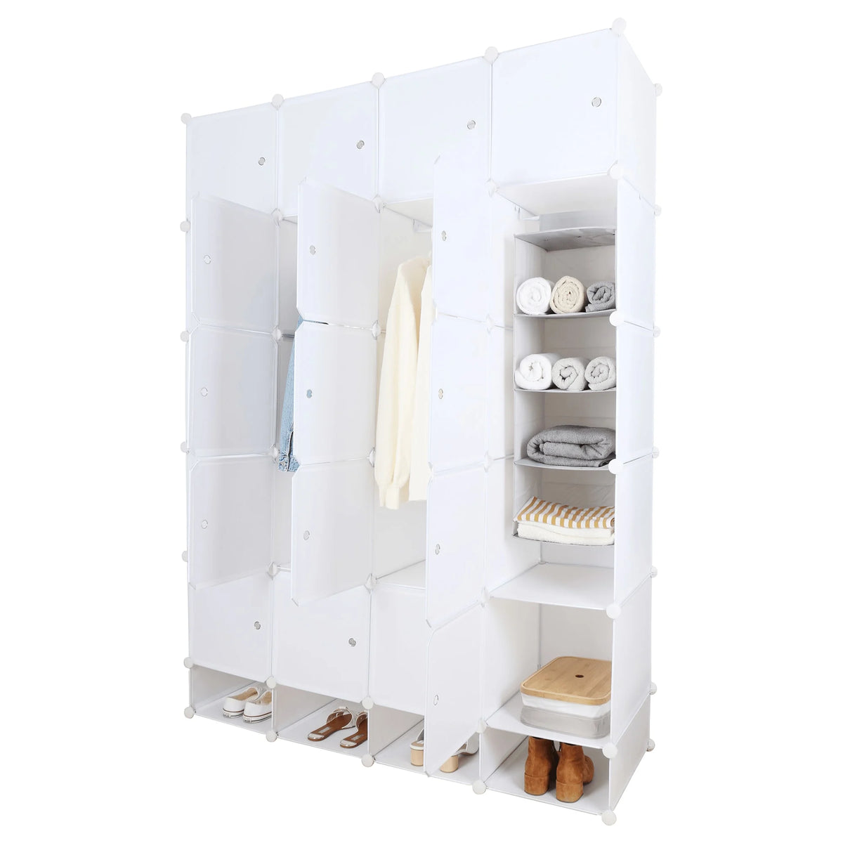 Dulap ZAFOD, alb, metal/plastic, cu 12 usi, 148x46x202 cm