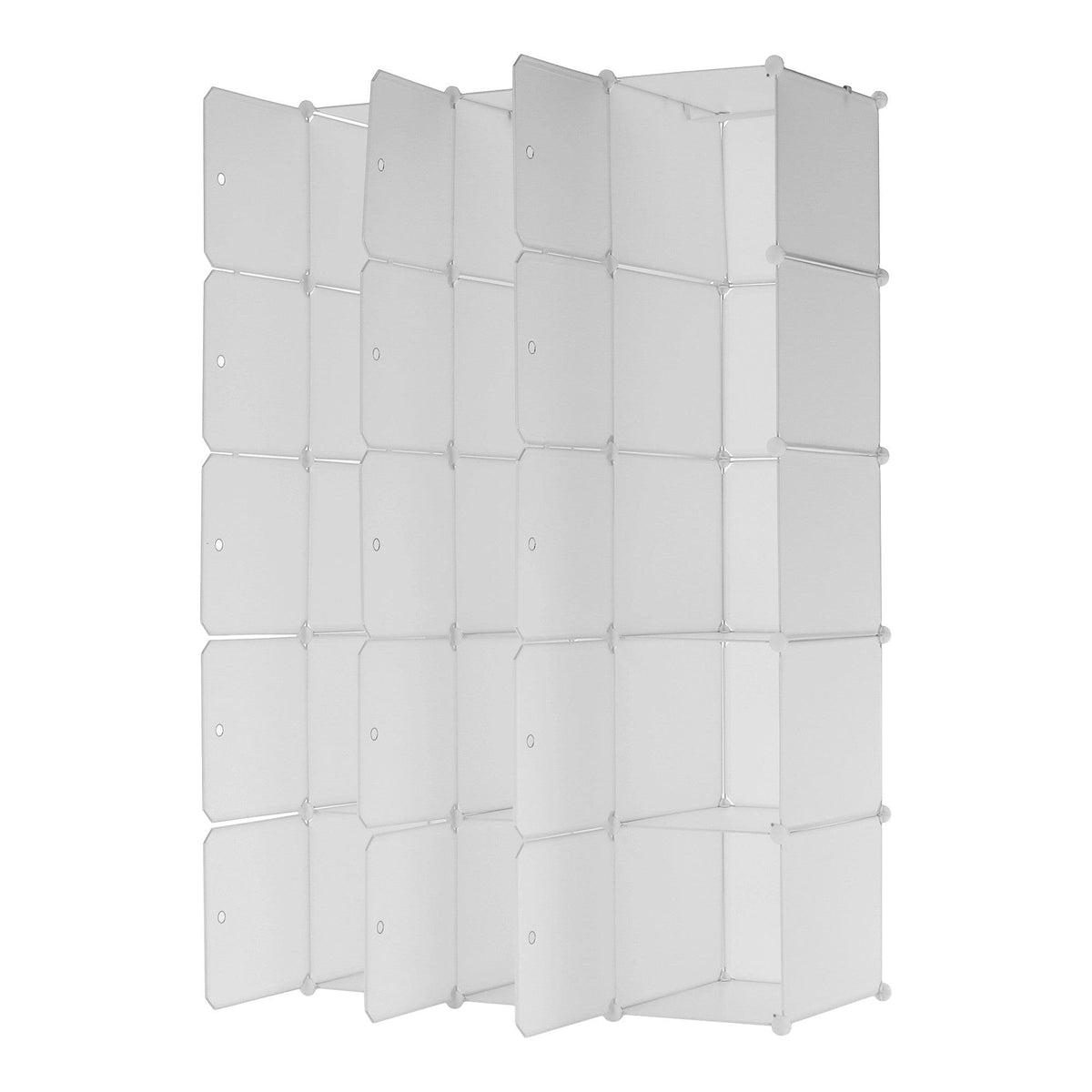 Dulap ZALVO, alb, metal/plastic, cu 6 usi, 111x46x185 cm