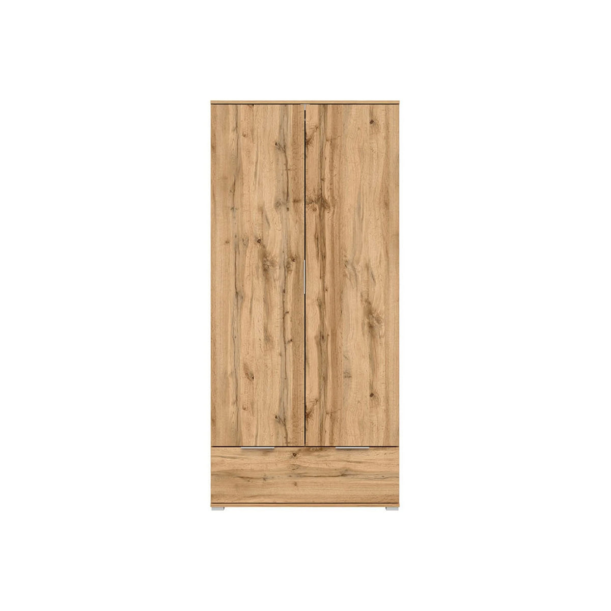 Dulap ZELE, stejar wotan, PAL, cu 2 usi, 91x57x195 cm