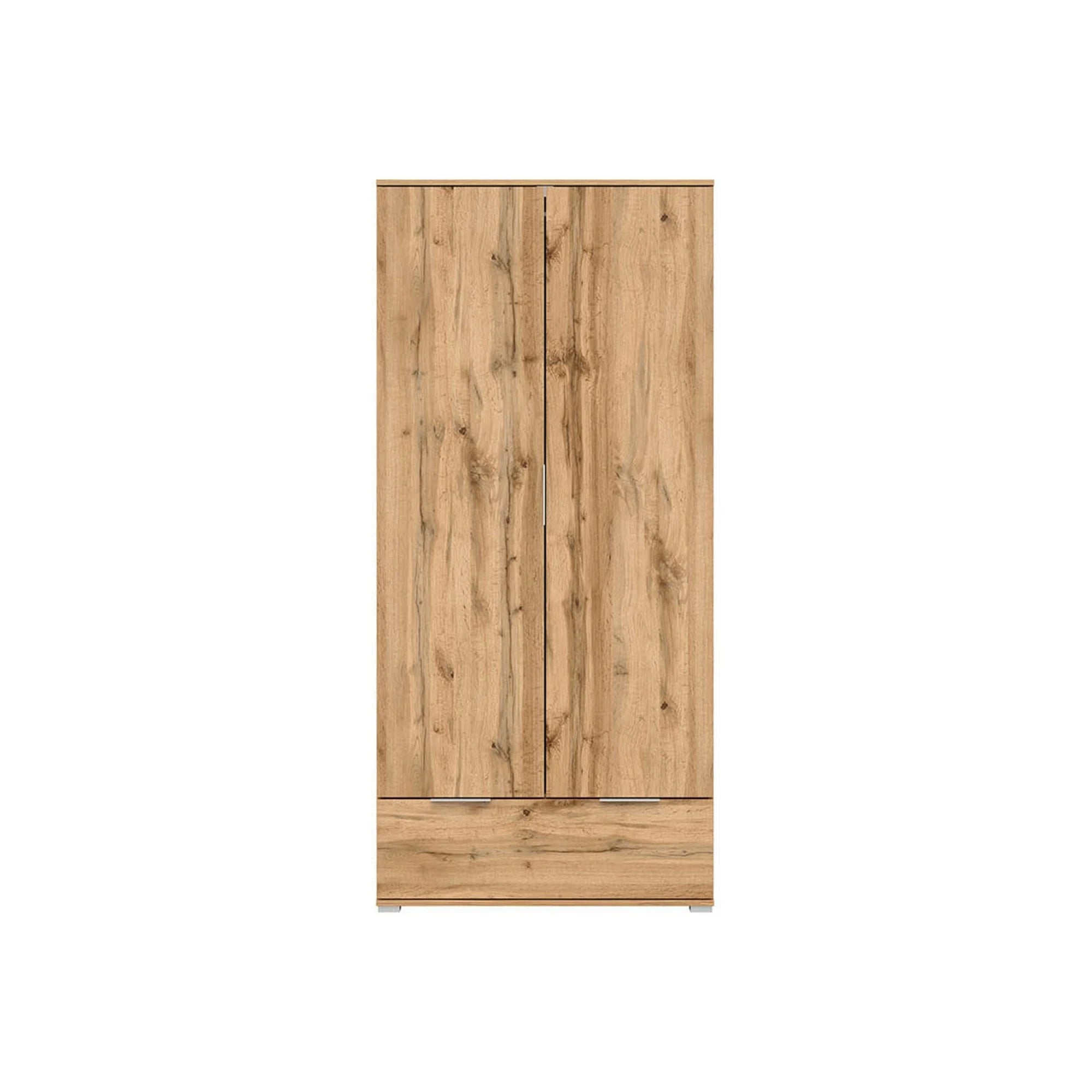 Dulap ZELE, stejar wotan, PAL, cu 2 usi, 91x57x195 cm