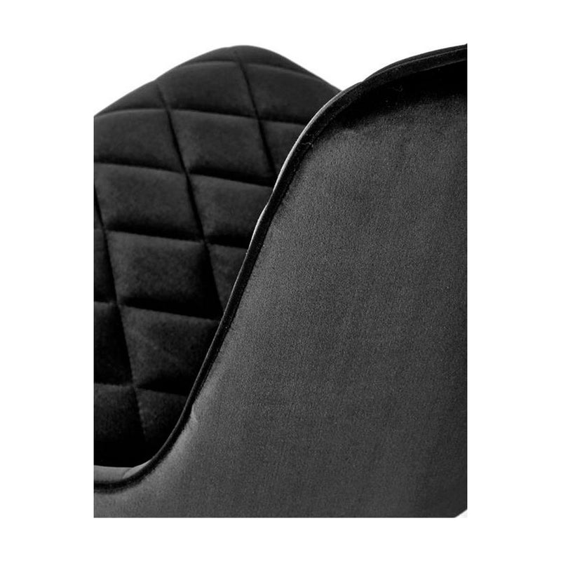 Scaun tapitat K450, negru, stofa catifelata, 44x58x85 cm