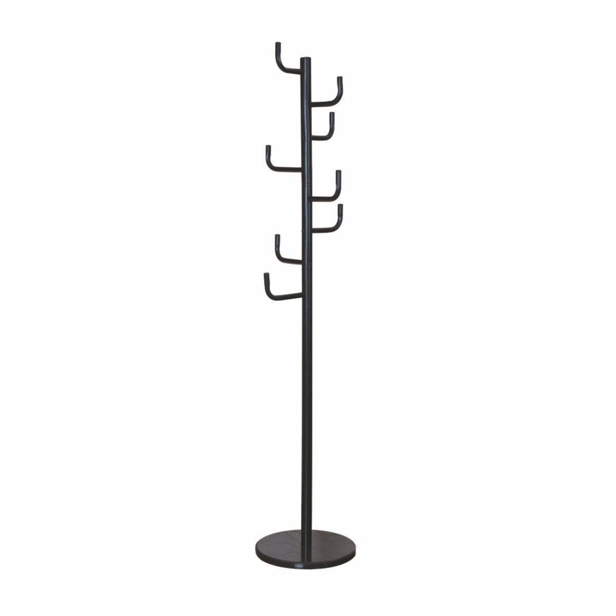 Cuier pom ELDER, negru, metal/marmura, 37x175 cm
