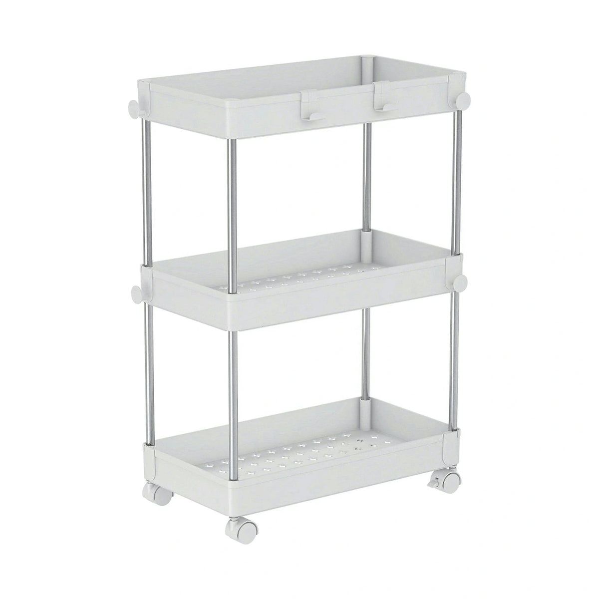 Etajera ALIOL TIP 1, alb, metal/plastic, 40x22x60 cm
