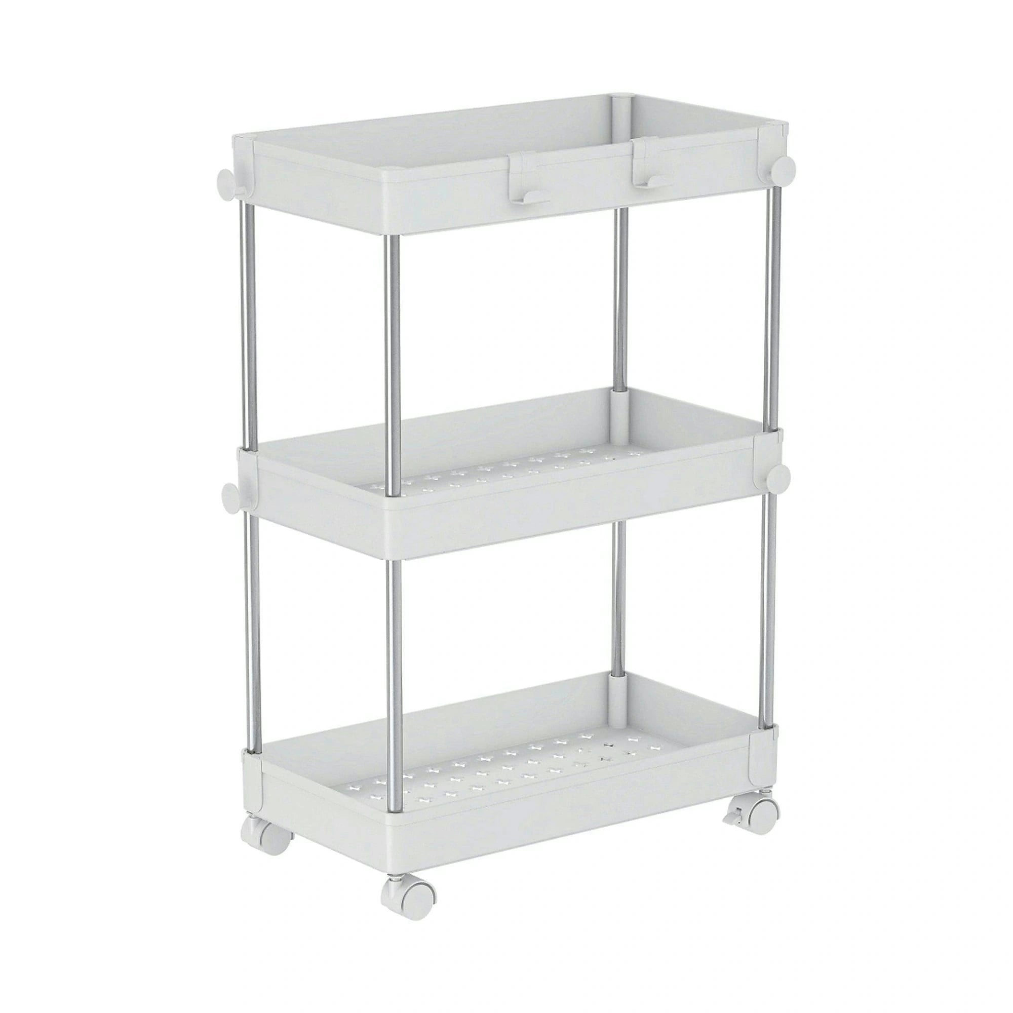 Etajera ALIOL TIP 1, alb, metal/plastic, 40x22x60 cm