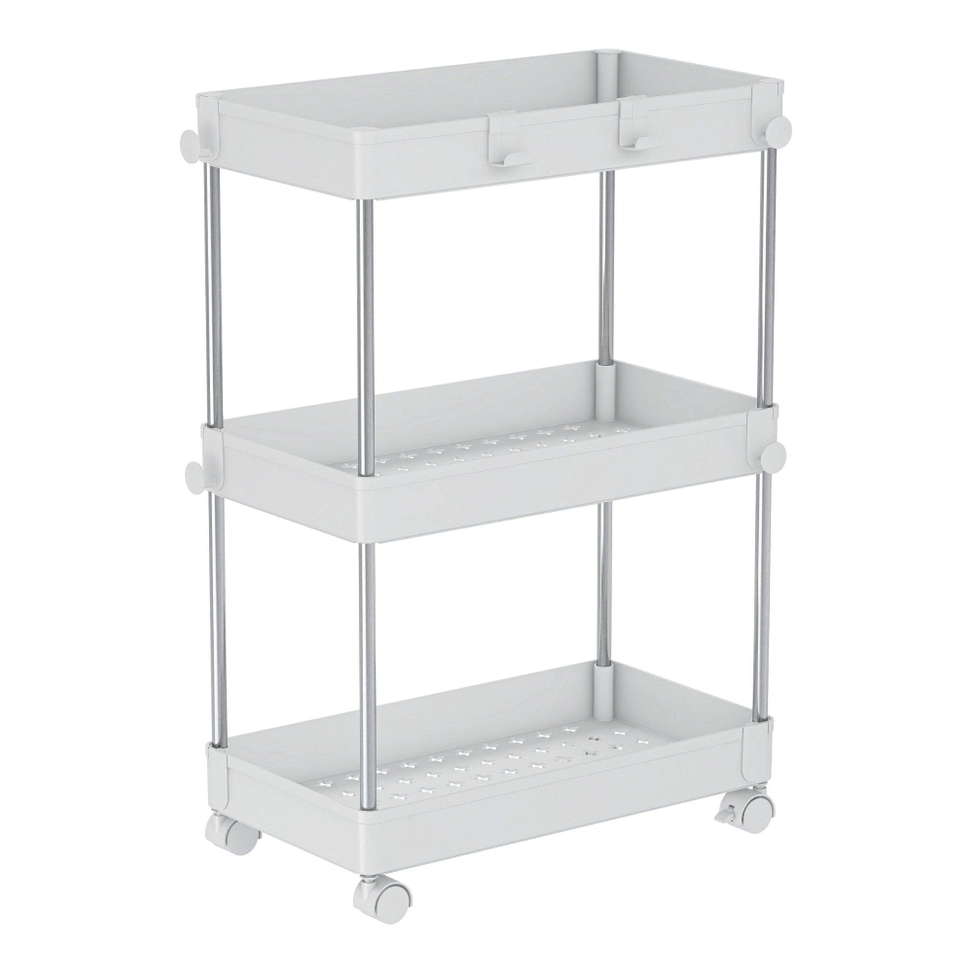 Etajera ALIOL TIP 1, alb, metal/plastic, 40x22x60 cm