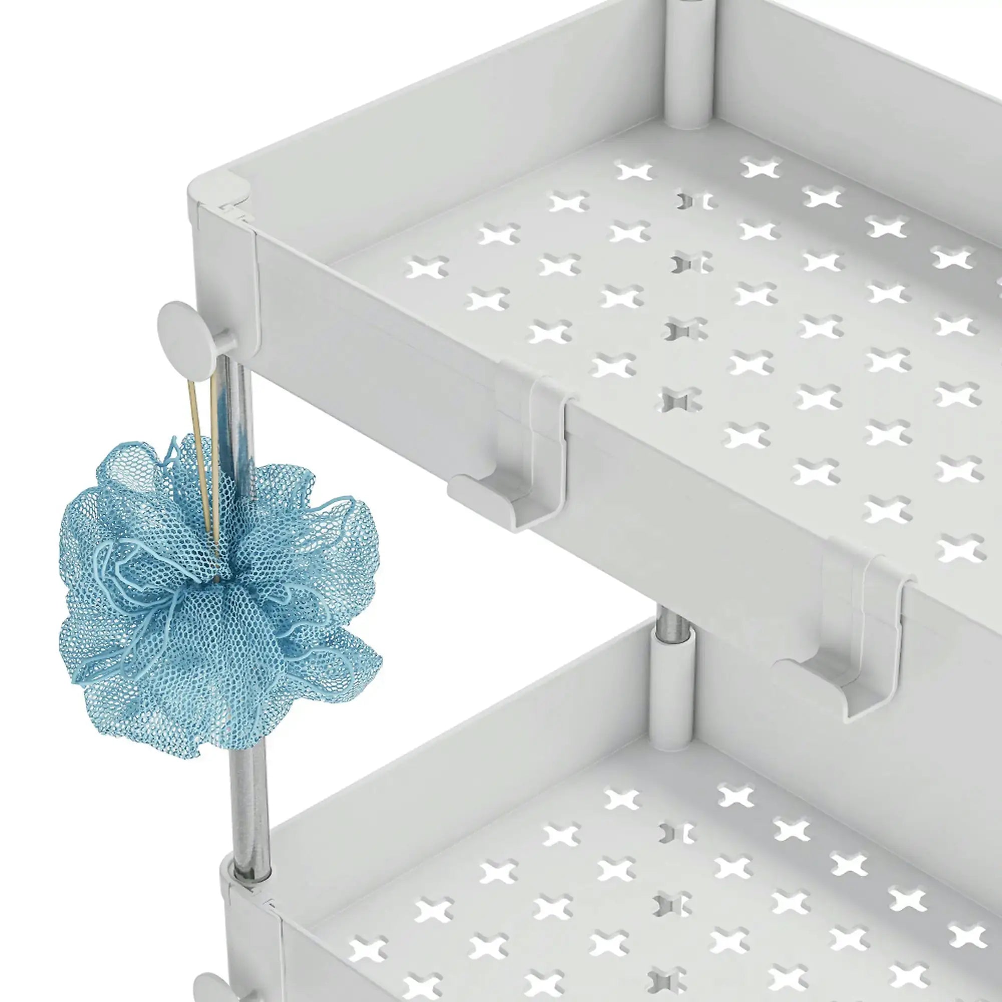 Etajera ALIOL TIP 3, alb, metal/plastic, 40x22x85 cm
